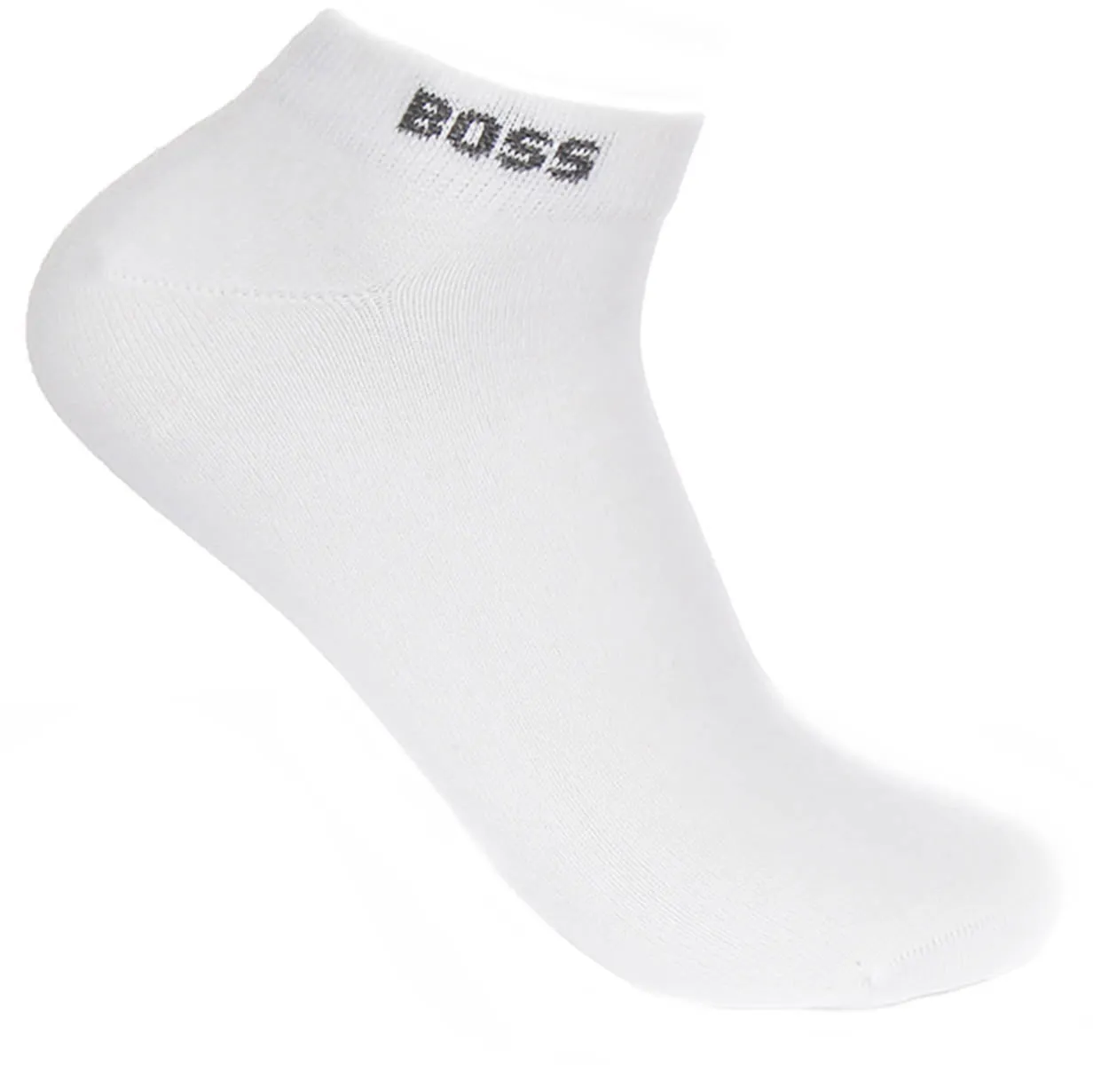Boss 2 Pairs Short Socks White & Grey Minipatt