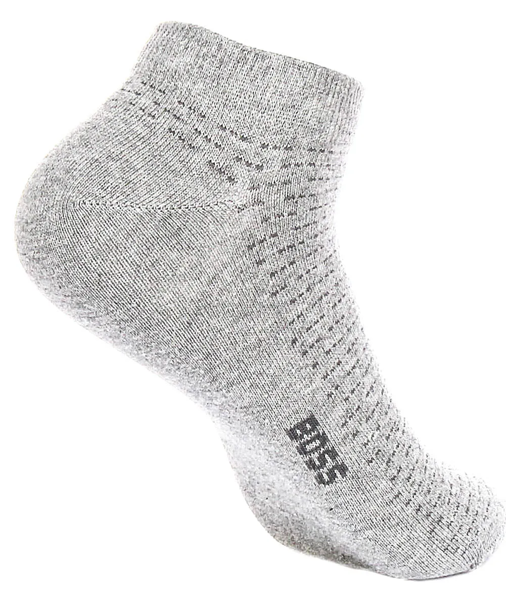 Boss 2 Pairs Short Socks White & Grey Minipatt