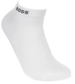 Boss 2 Pairs Short Socks White & Grey Minipatt