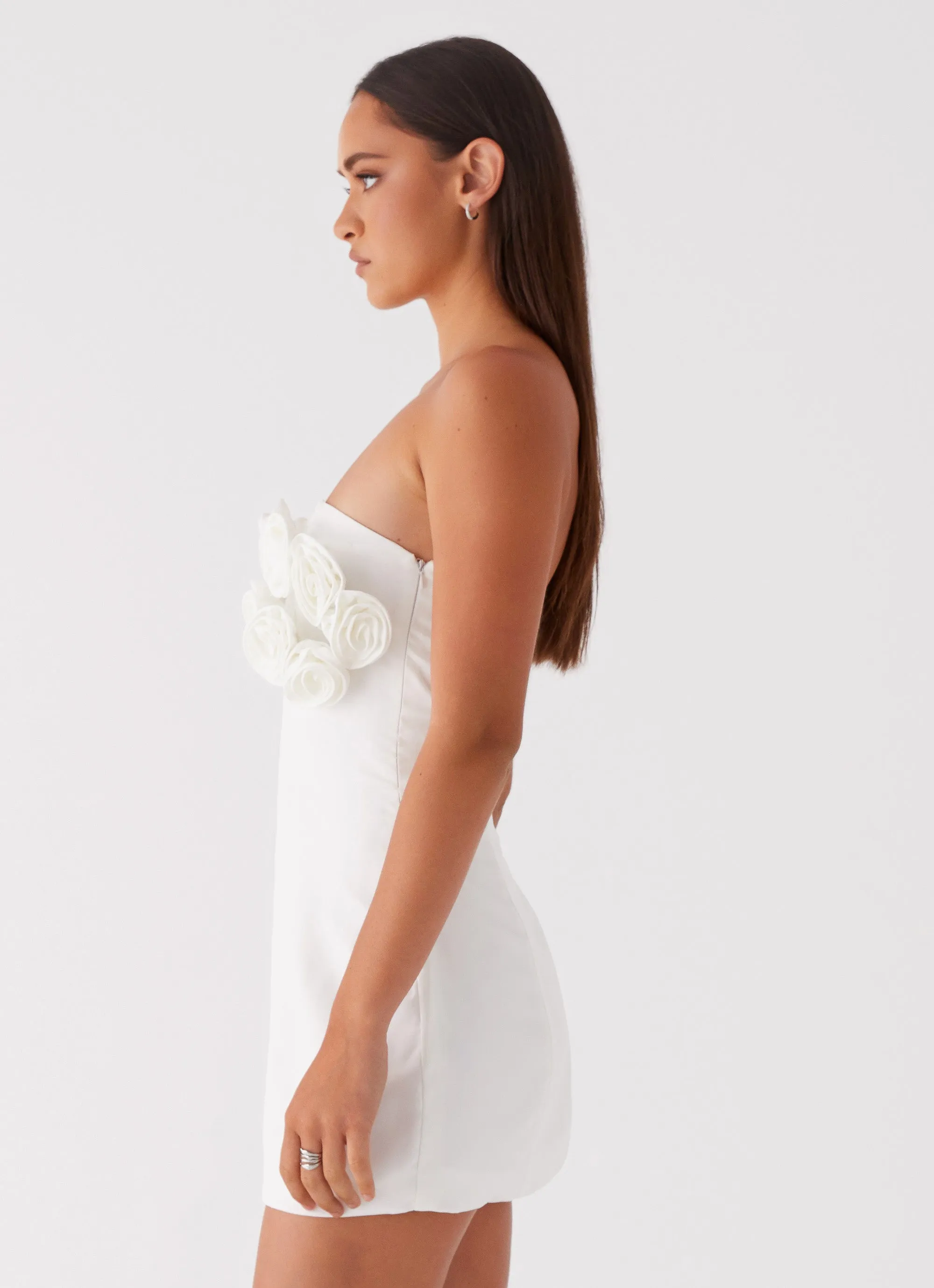 Bouquet Dream Mini Dress - White
