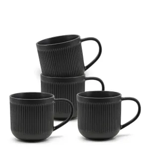 Brae Mugs 390mL - Set of 4 - Black