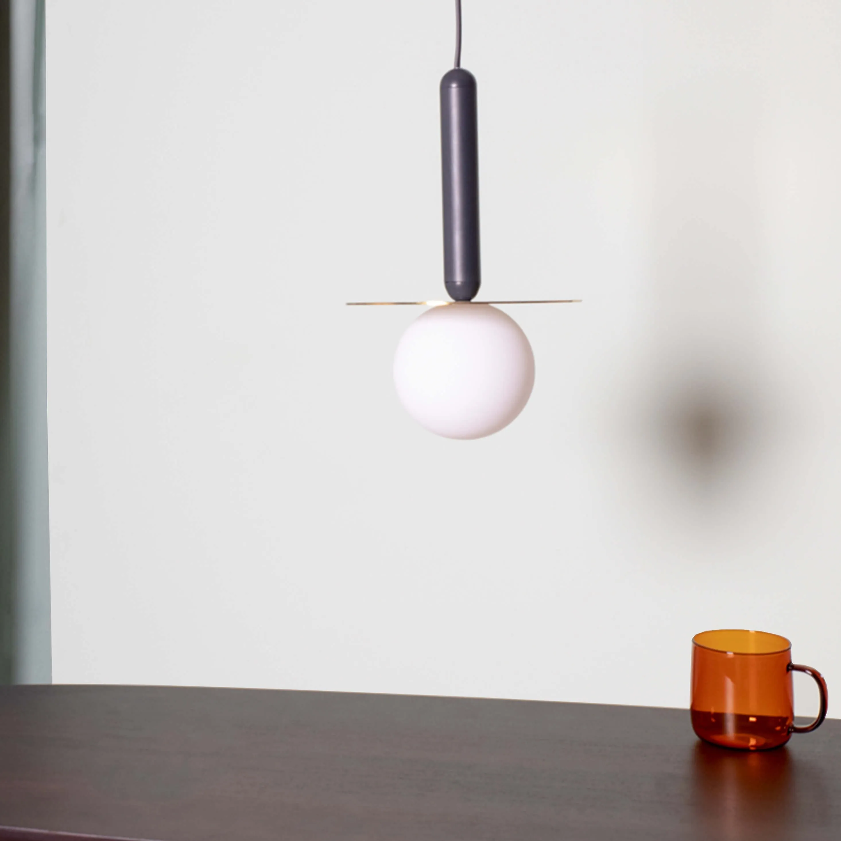 Brass Plate Pendant Ceiling Light Charcoal - Houseof.