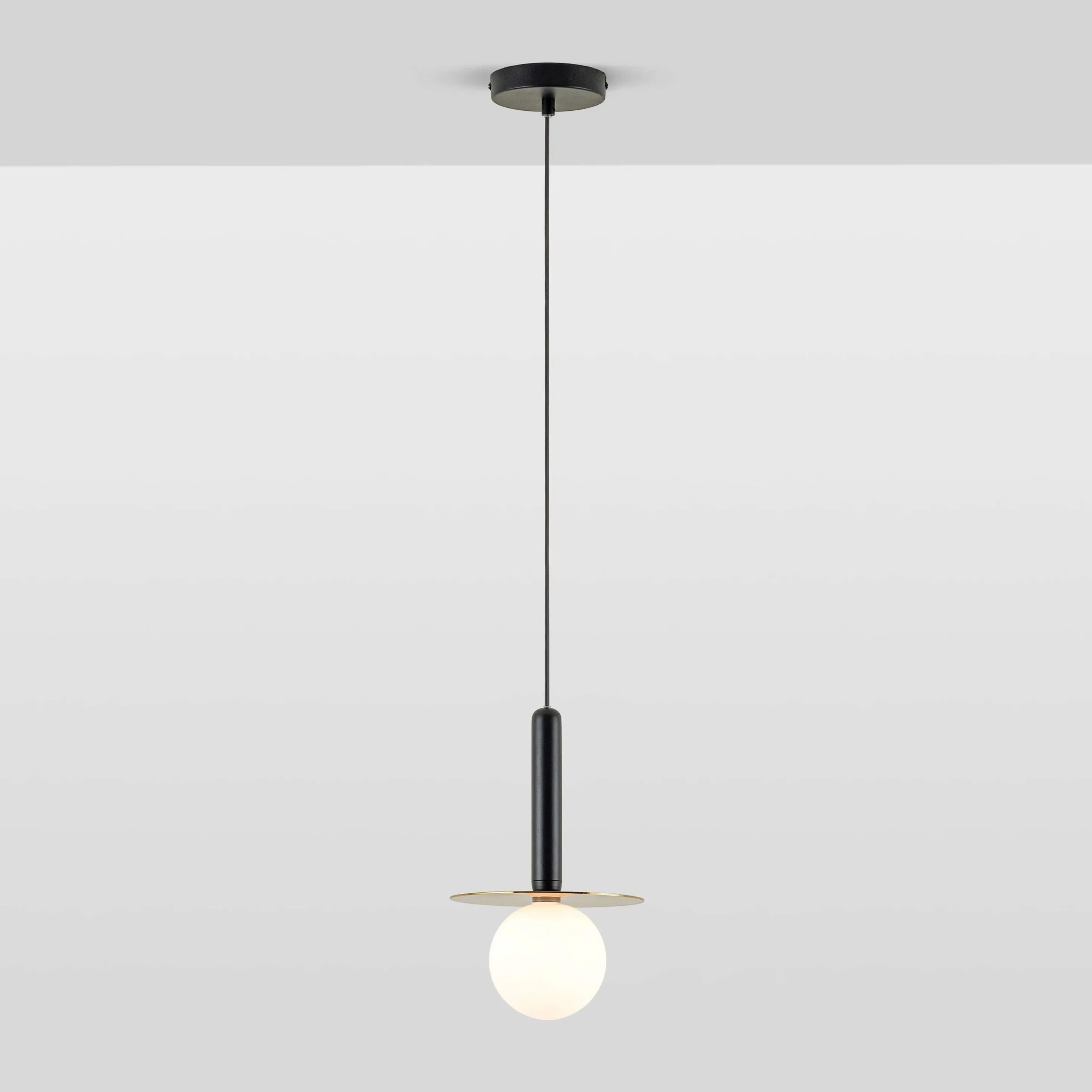 Brass Plate Pendant Ceiling Light Charcoal - Houseof.