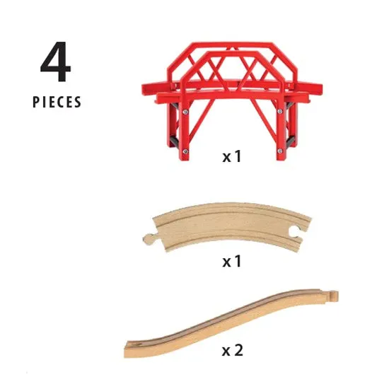 BRIO Curved Bridge 4pcs 3yrs 