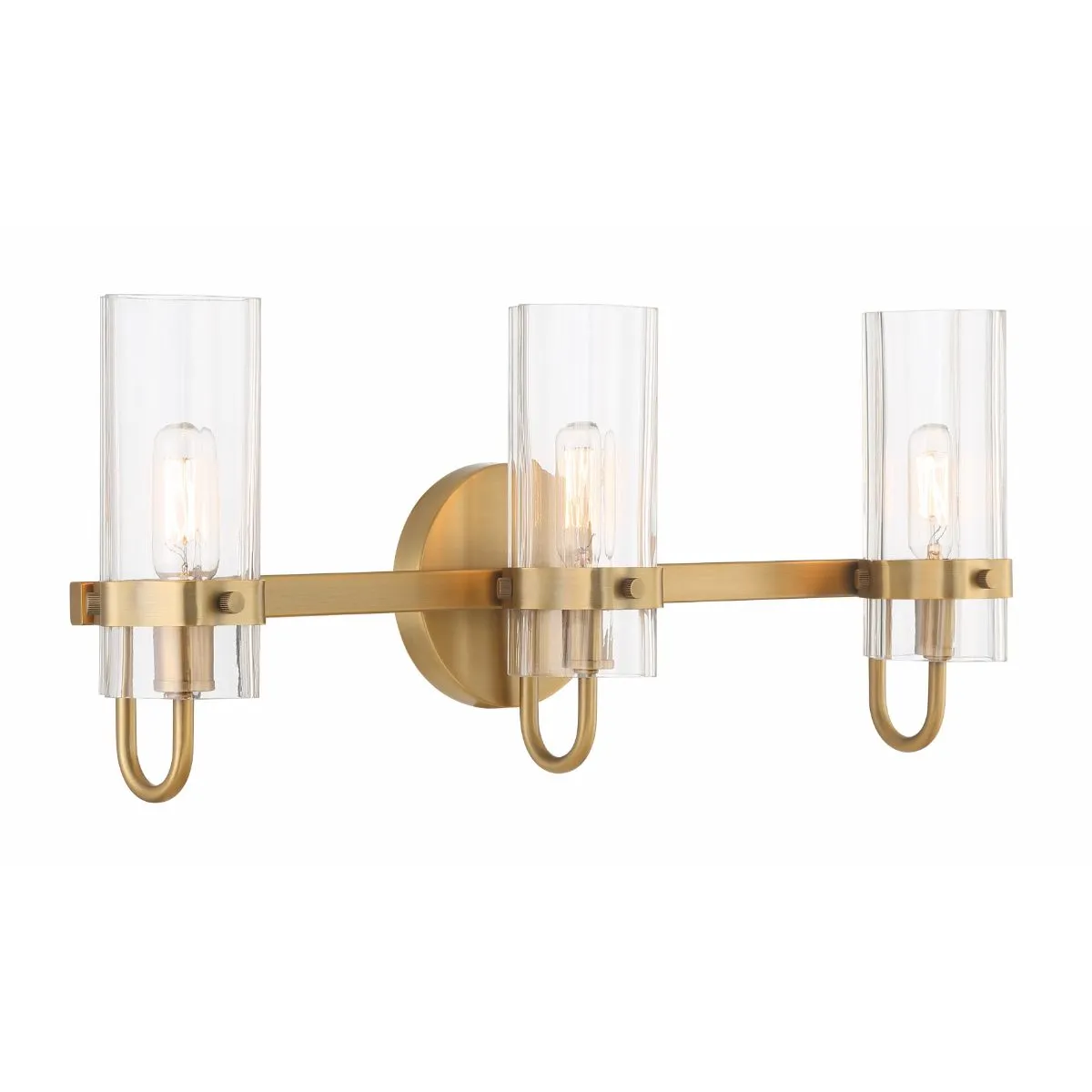 Brook 22 in. 3 Lights Vanity Light Brass Finish