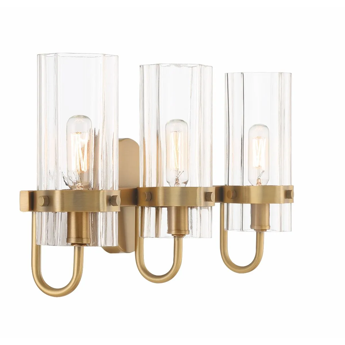 Brook 22 in. 3 Lights Vanity Light Brass Finish