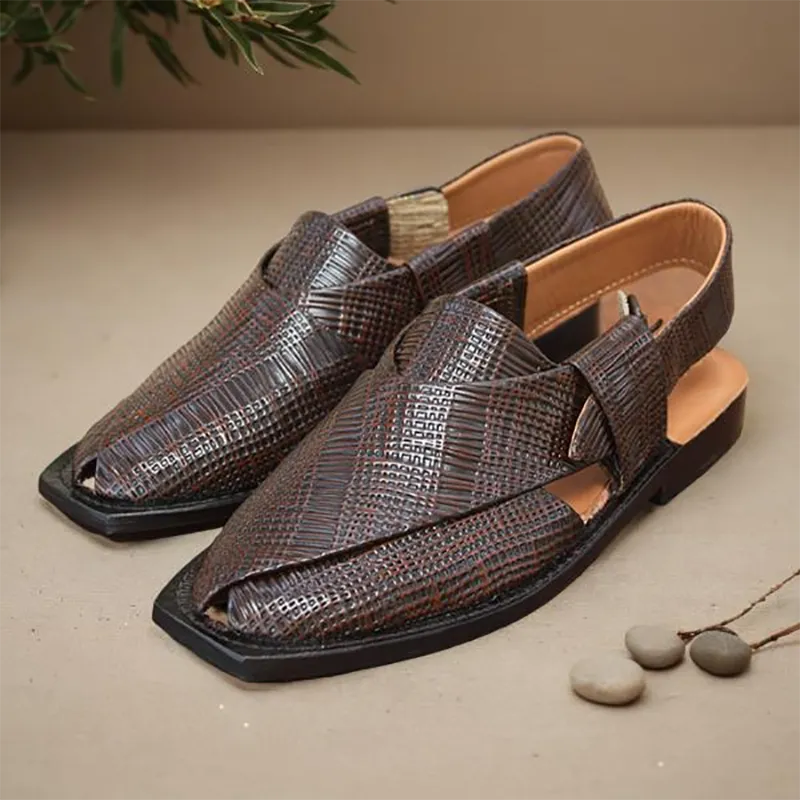 Brown mens Peshweri