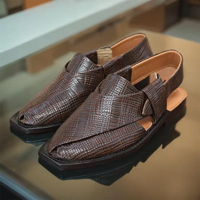 Brown mens Peshweri