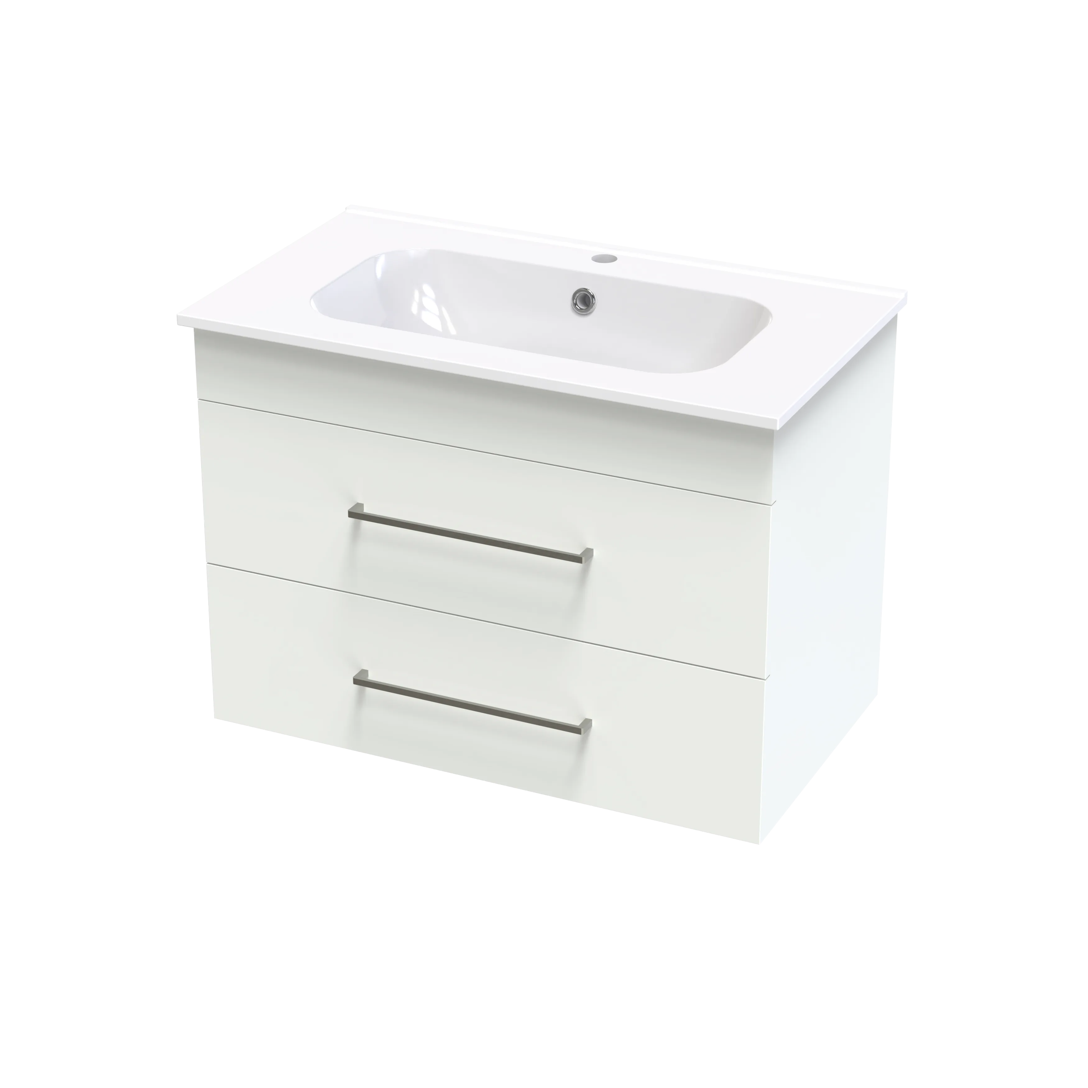 Cashmere Aura 800 Double Drawer Wall Vanity