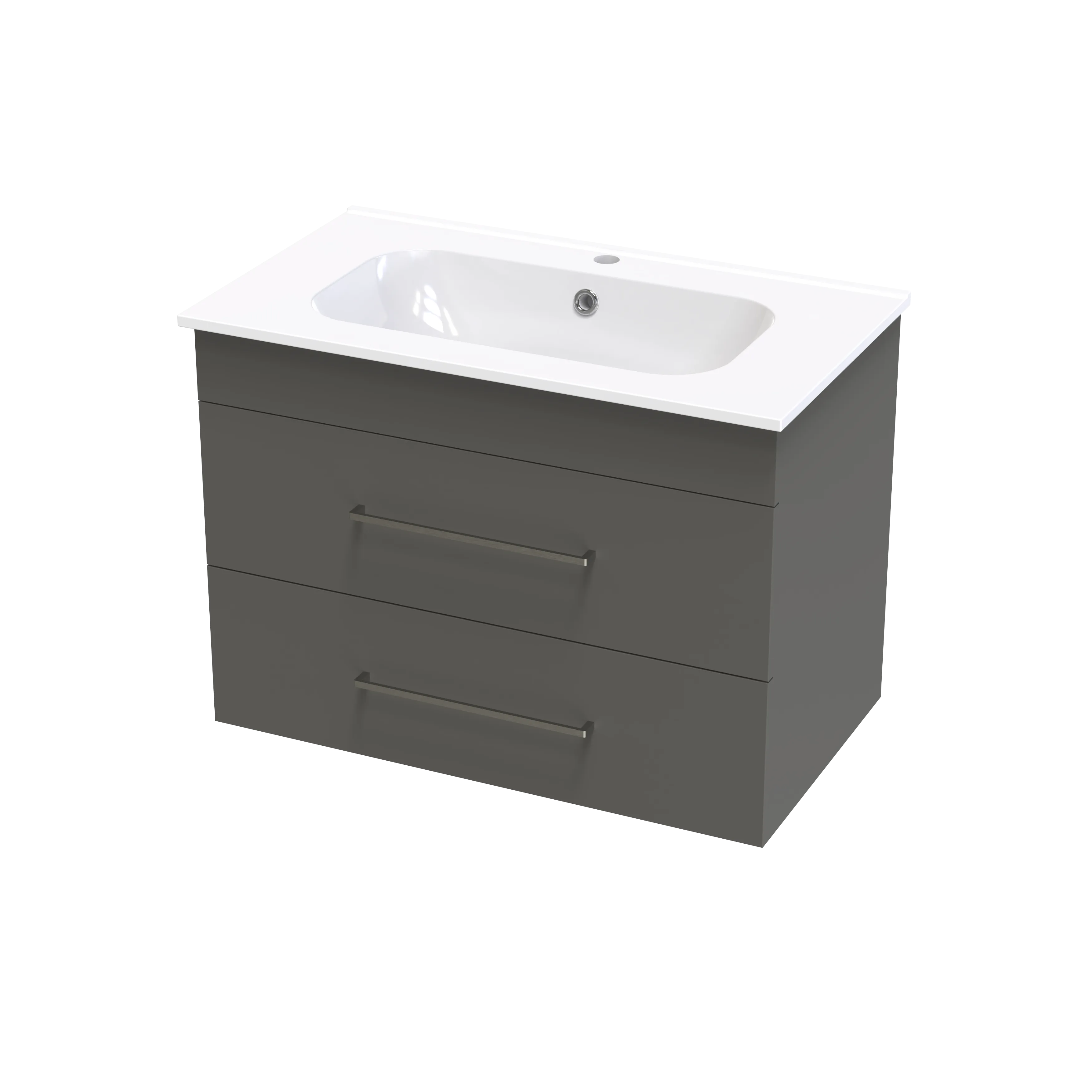 Cashmere Aura 800 Double Drawer Wall Vanity