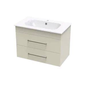 Cashmere Aura 800 Double Drawer Wall Vanity