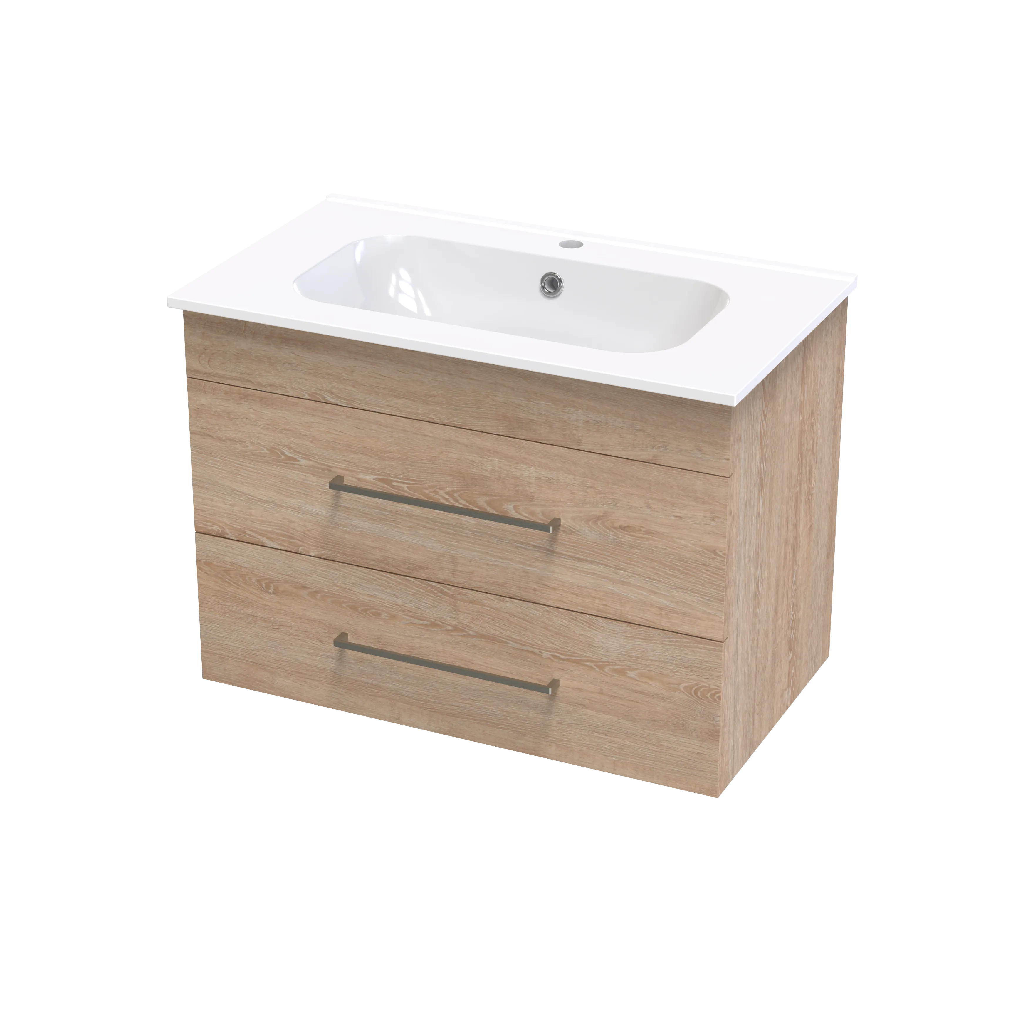 Cashmere Aura 800 Double Drawer Wall Vanity
