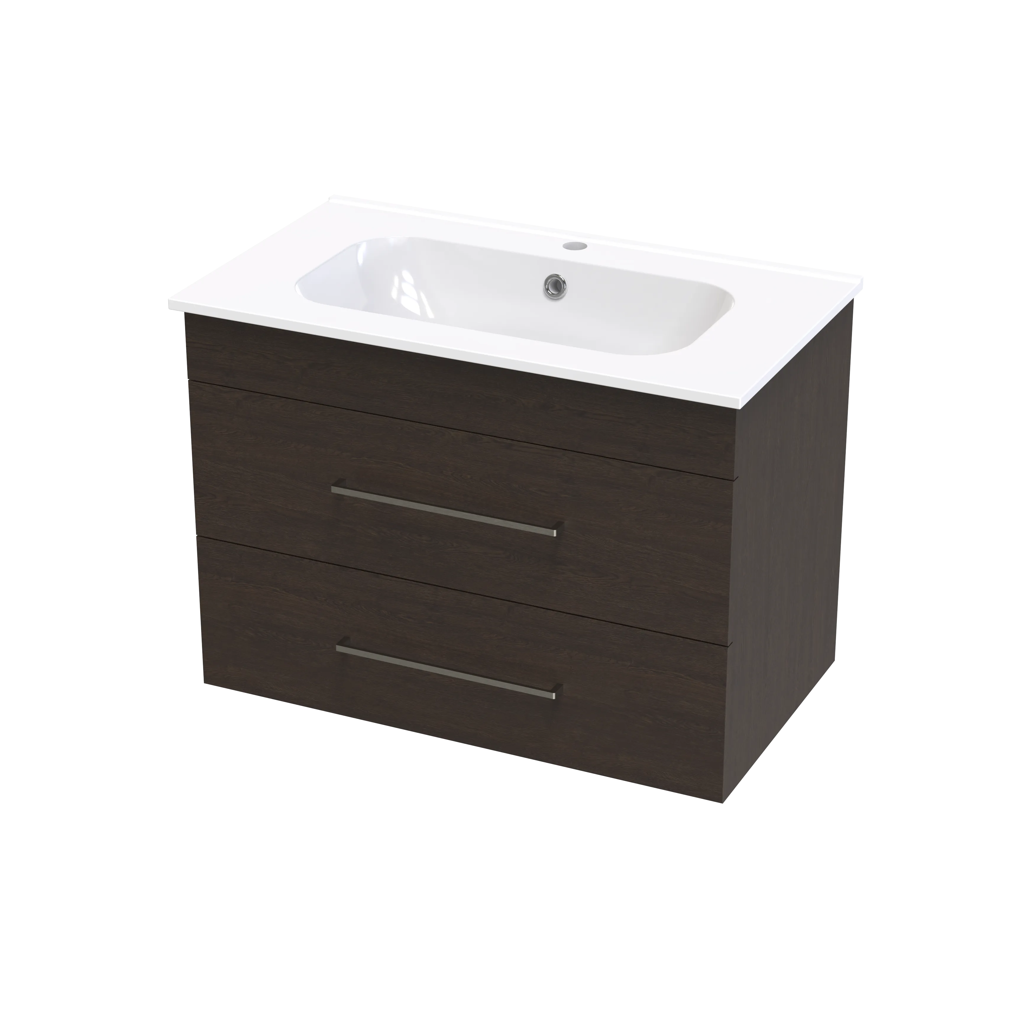 Cashmere Aura 800 Double Drawer Wall Vanity