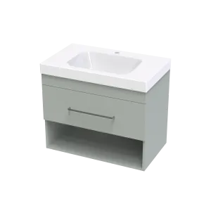 Cashmere Bolero 750 Drawer Open Shelf Wall Vanity