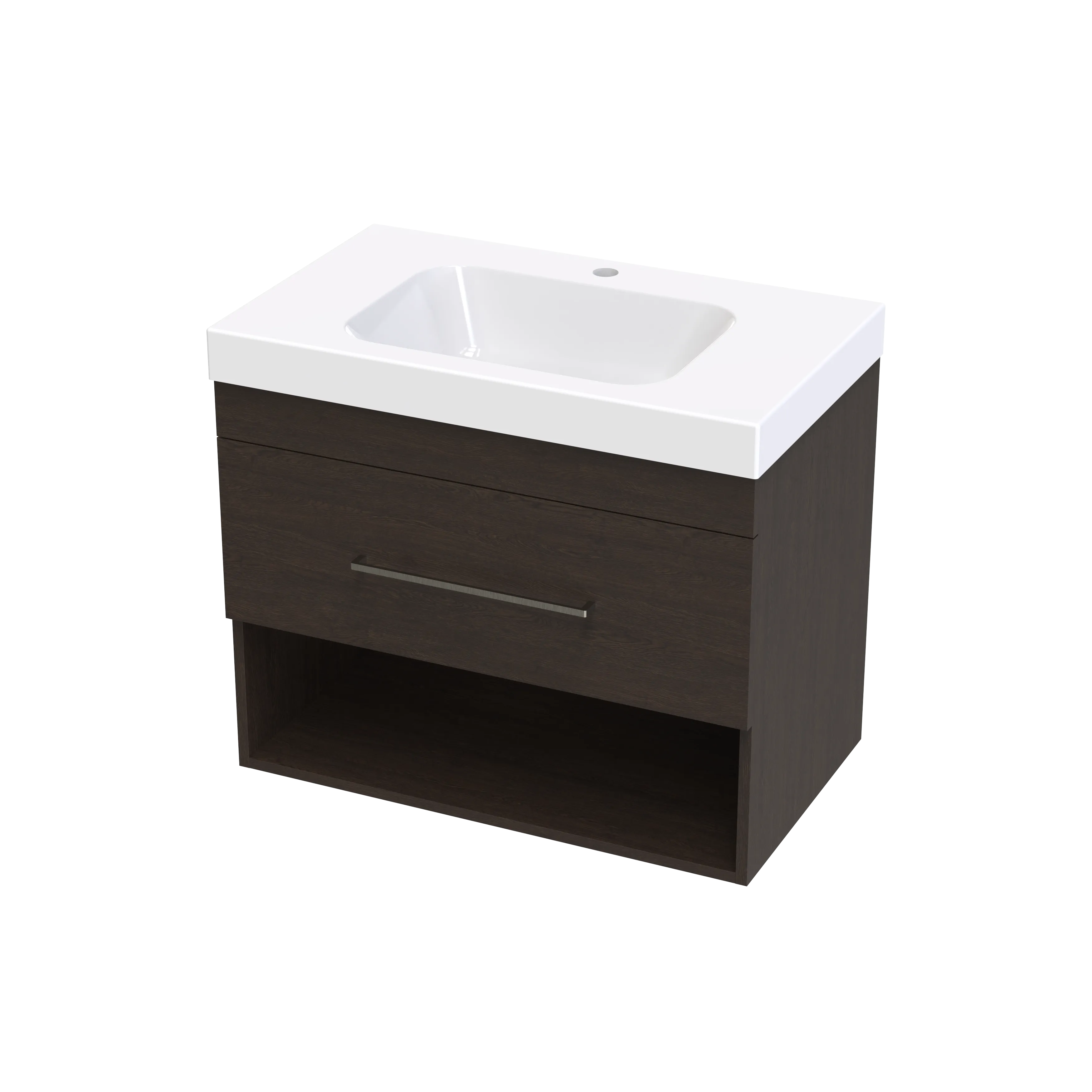 Cashmere Bolero 750 Drawer Open Shelf Wall Vanity