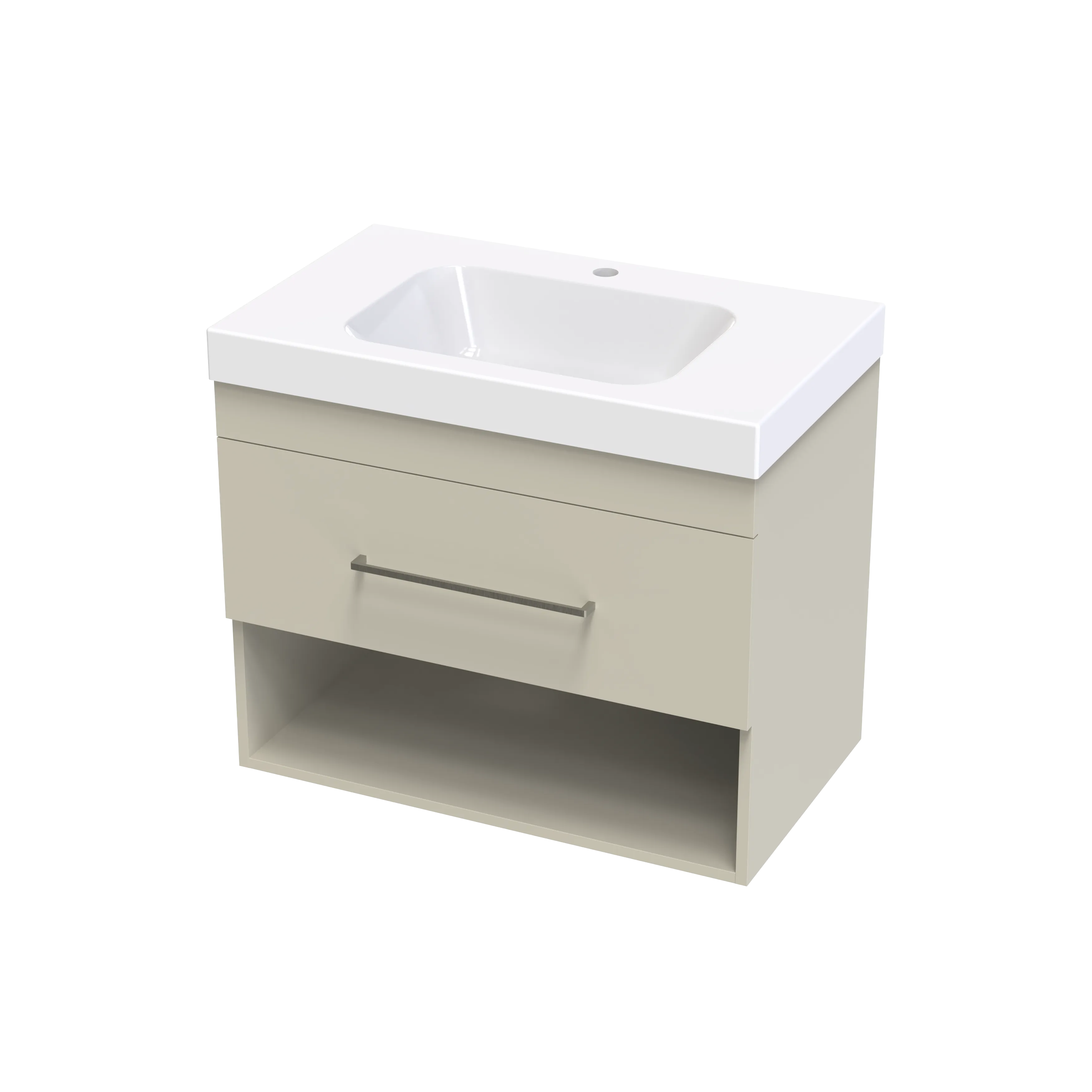 Cashmere Bolero 750 Drawer Open Shelf Wall Vanity