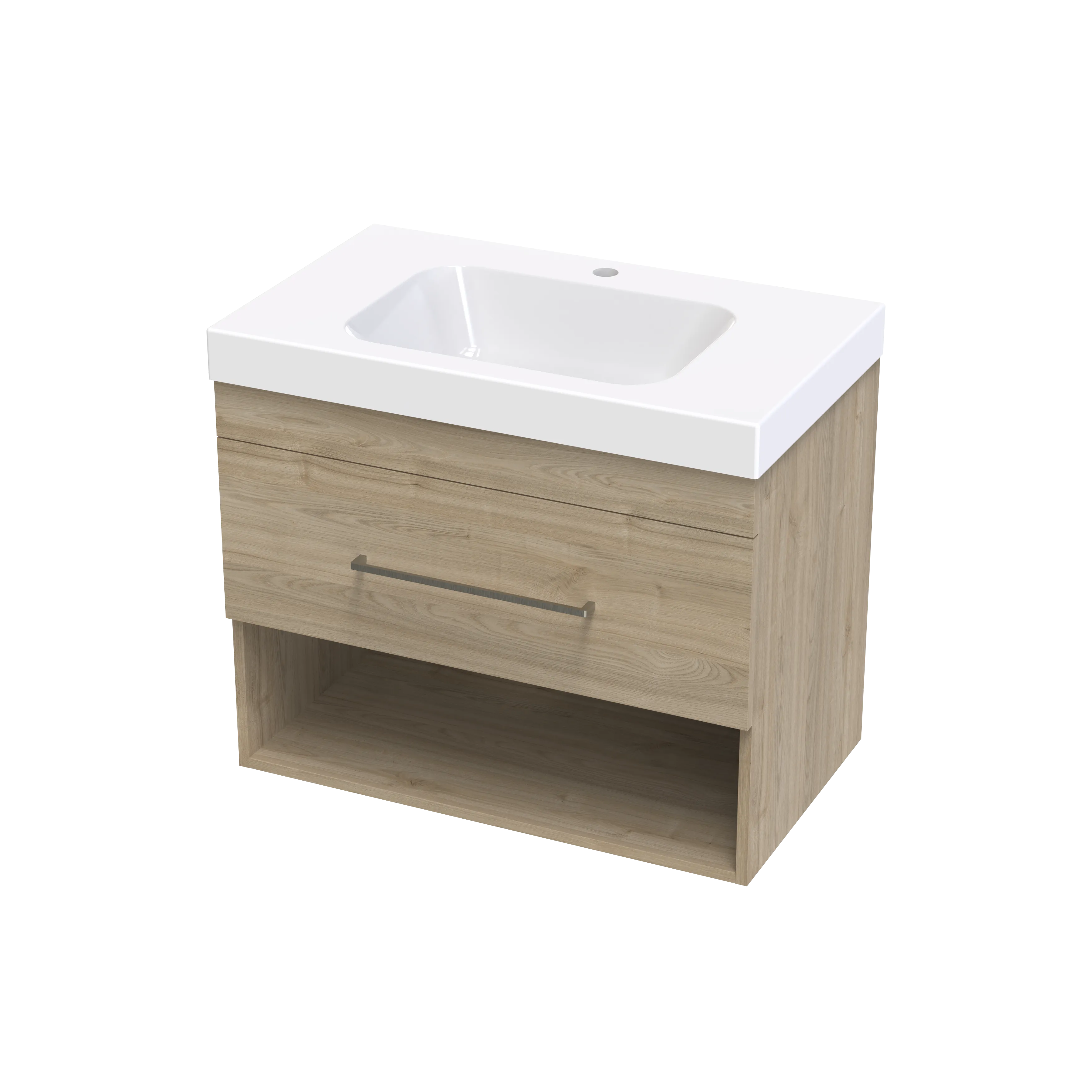 Cashmere Bolero 750 Drawer Open Shelf Wall Vanity