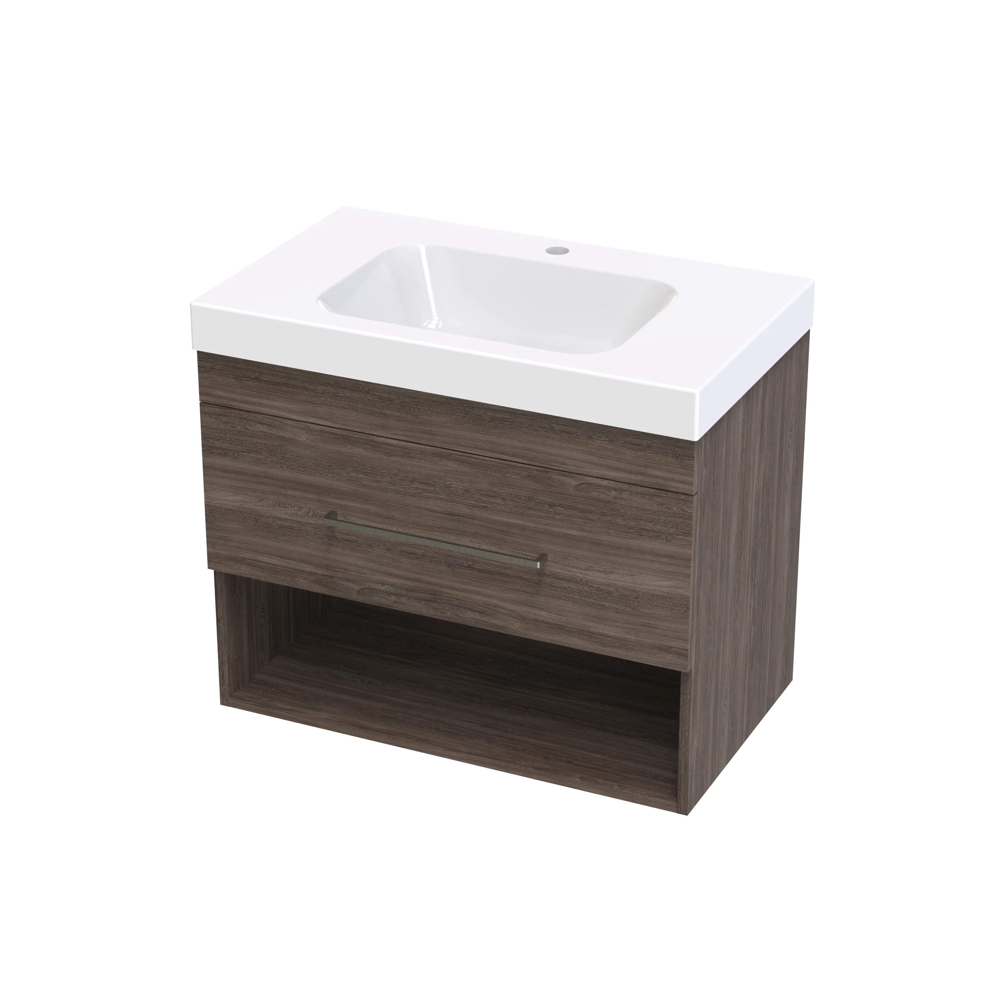 Cashmere Bolero 750 Drawer Open Shelf Wall Vanity