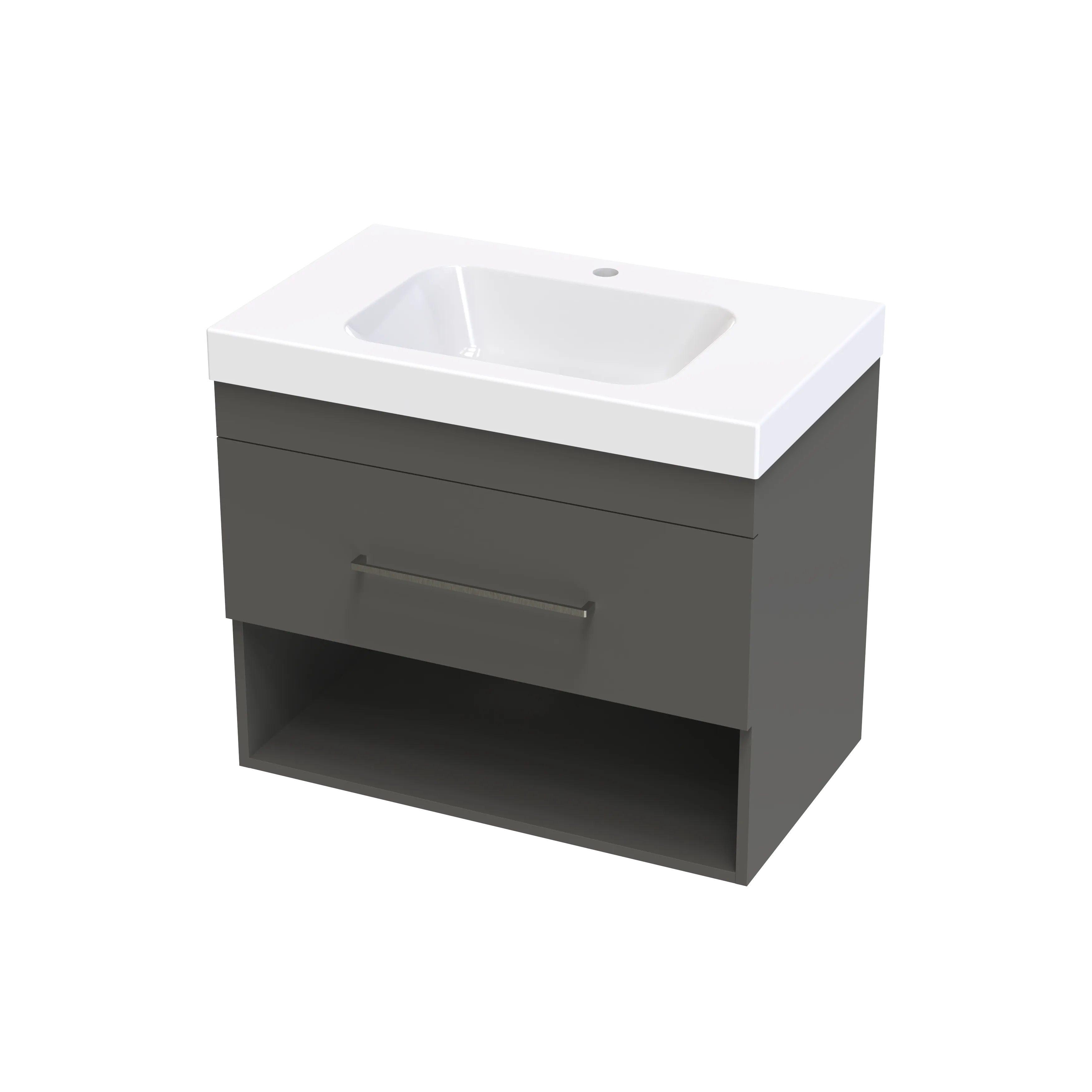 Cashmere Bolero 750 Drawer Open Shelf Wall Vanity