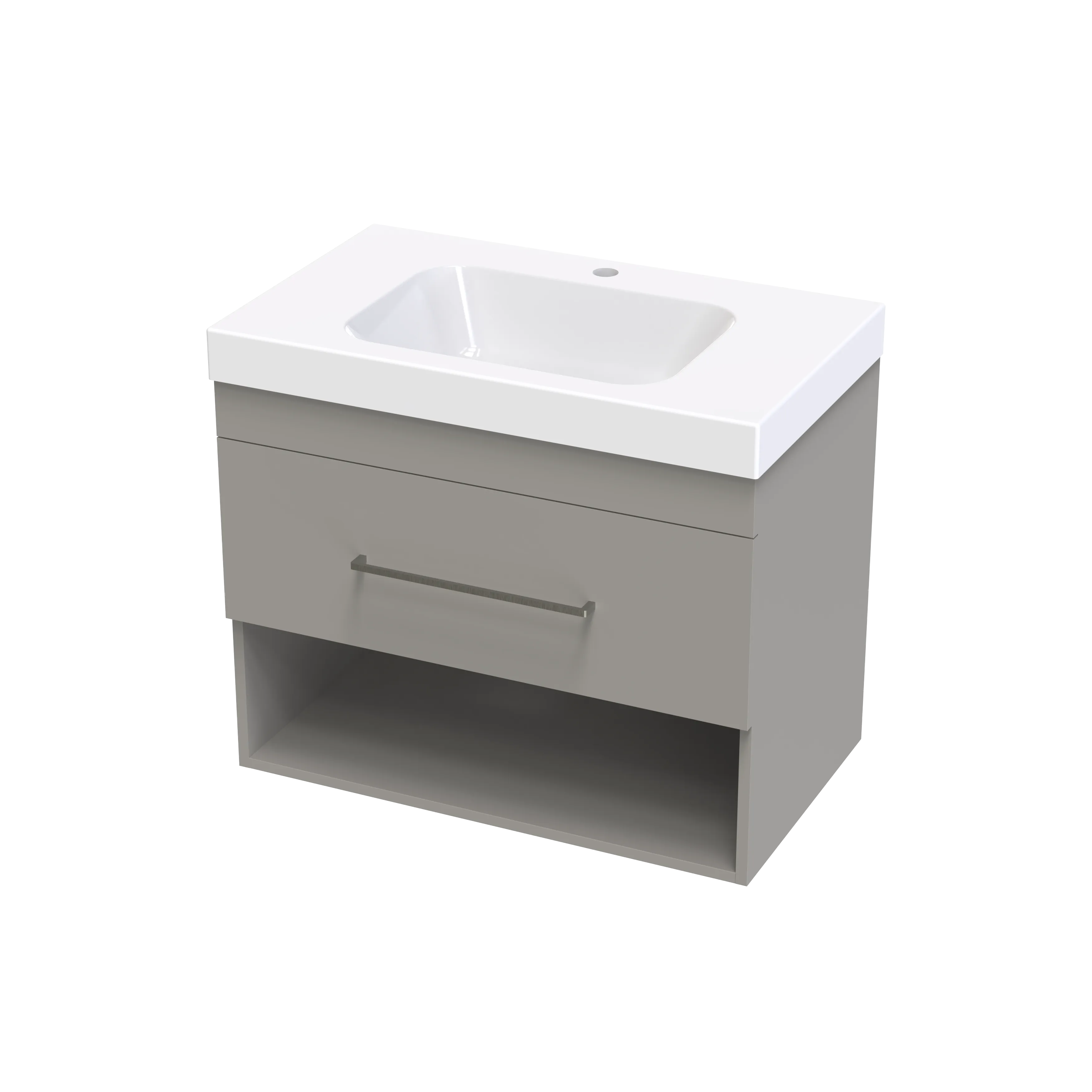 Cashmere Bolero 750 Drawer Open Shelf Wall Vanity