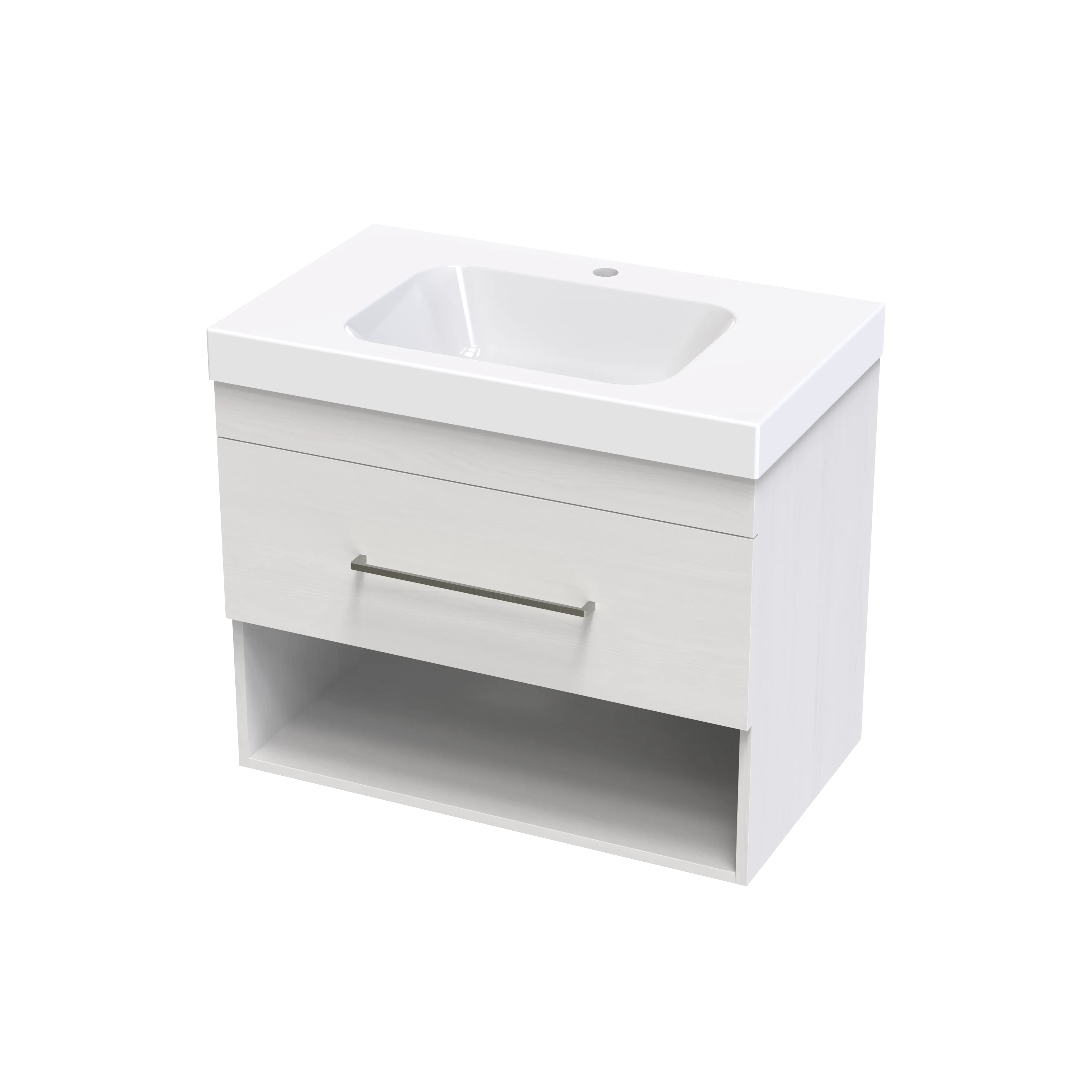 Cashmere Bolero 750 Drawer Open Shelf Wall Vanity