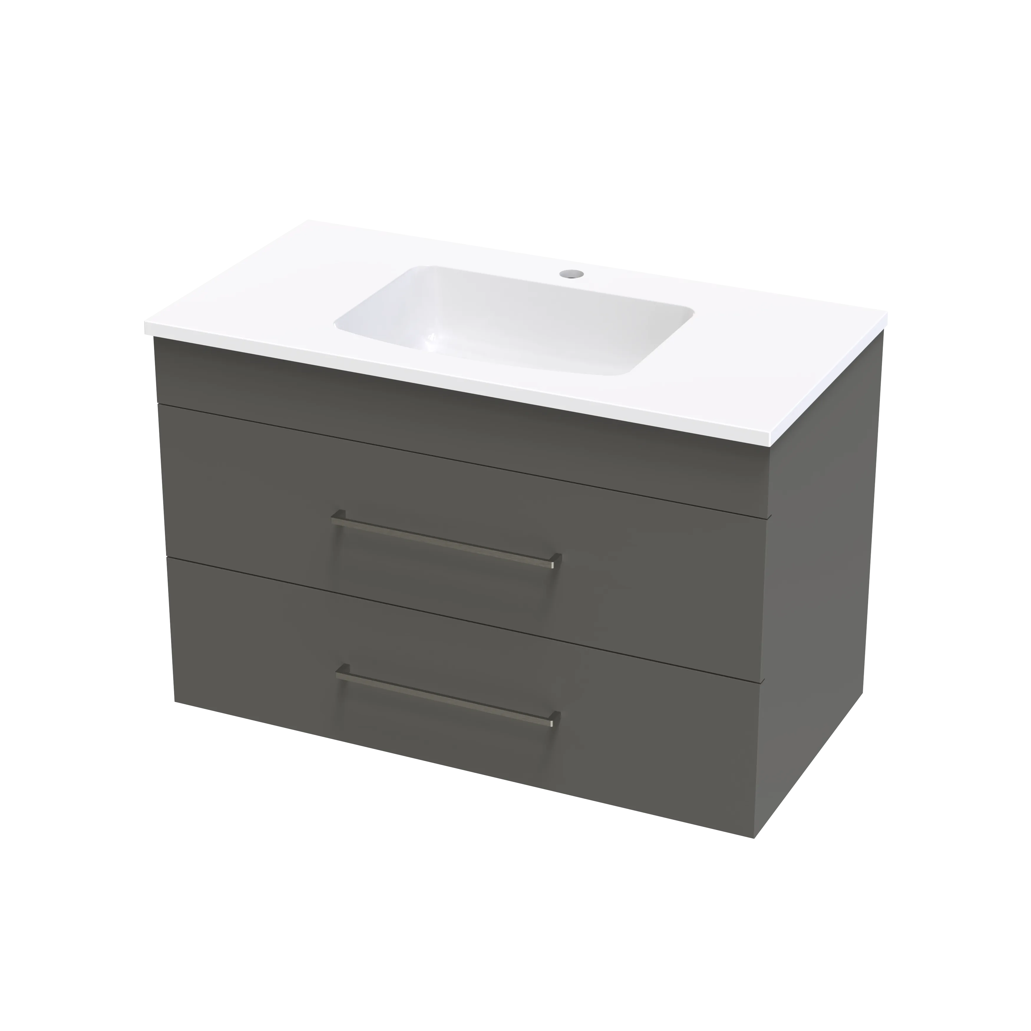 Cashmere Grove 900 Double Drawer Wall Vanity