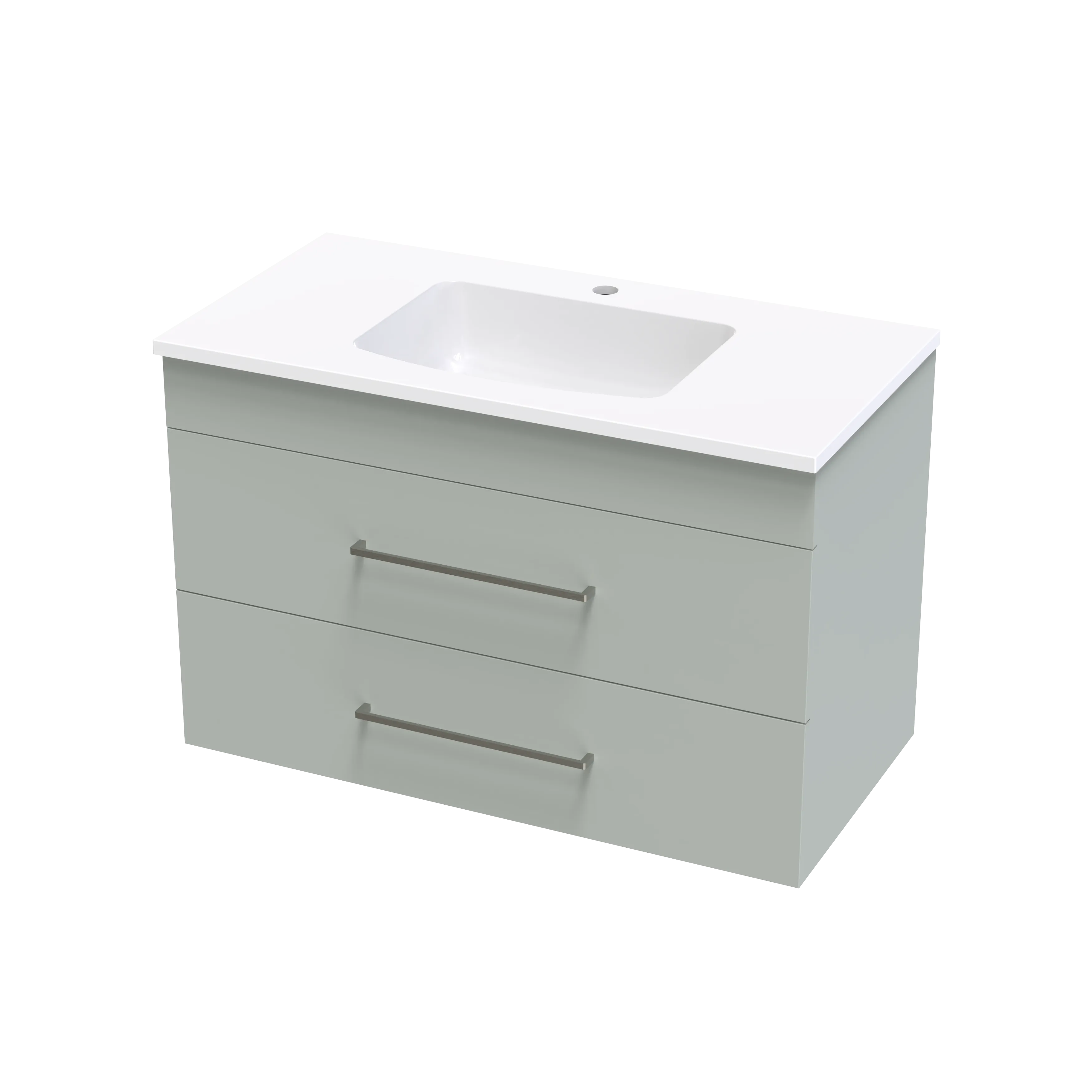 Cashmere Grove 900 Double Drawer Wall Vanity