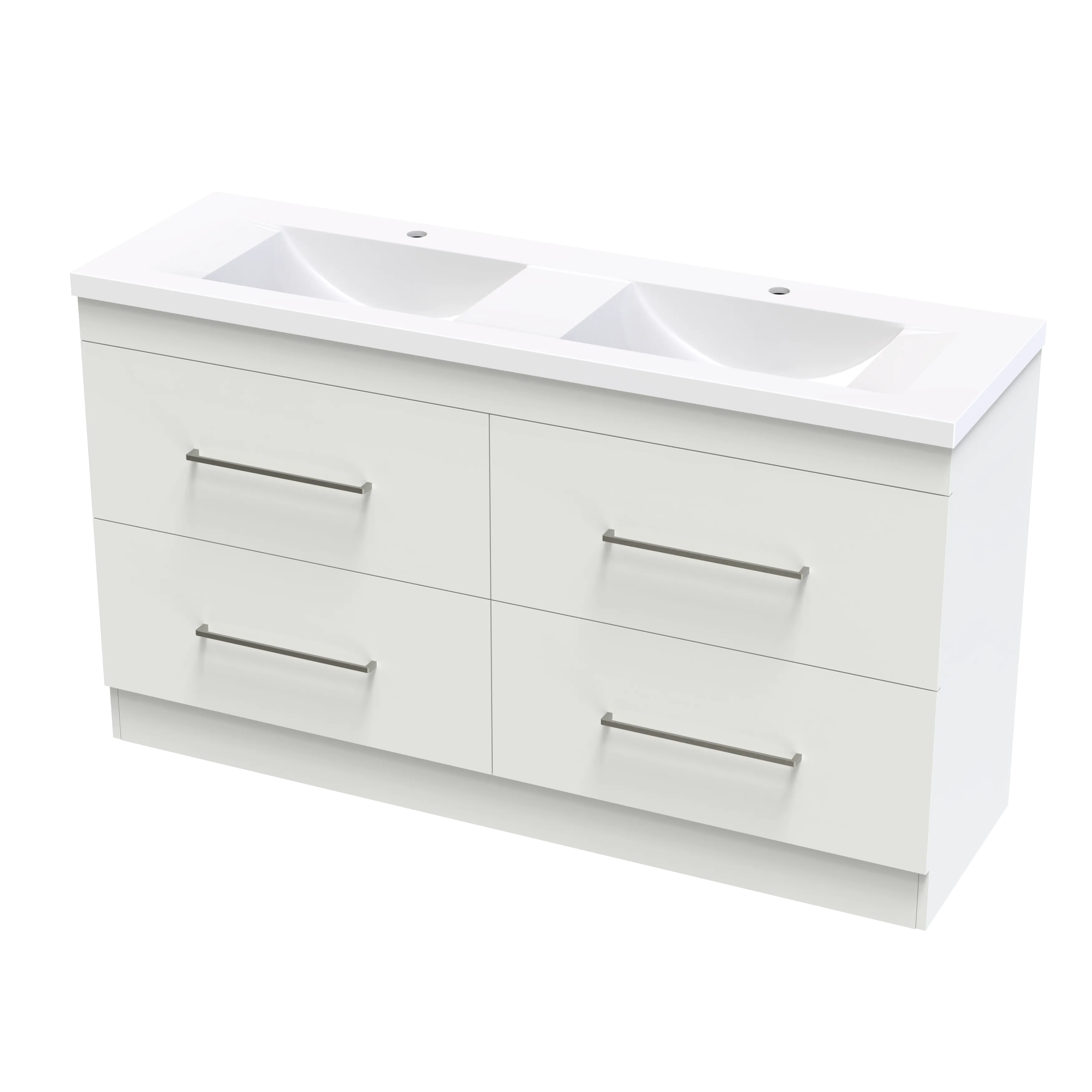 Cashmere Norfolk 1500 Double Bowl Double Drawer Floor Vanity