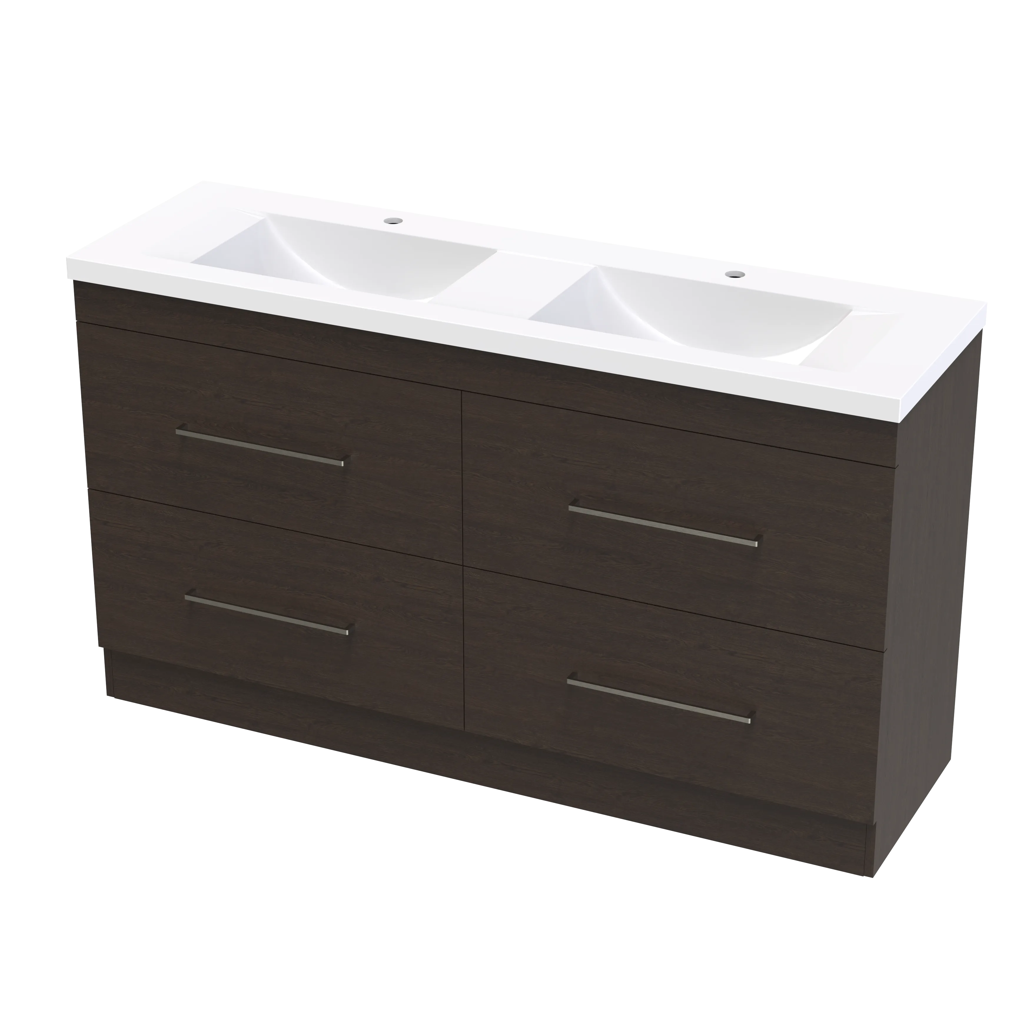 Cashmere Norfolk 1500 Double Bowl Double Drawer Floor Vanity