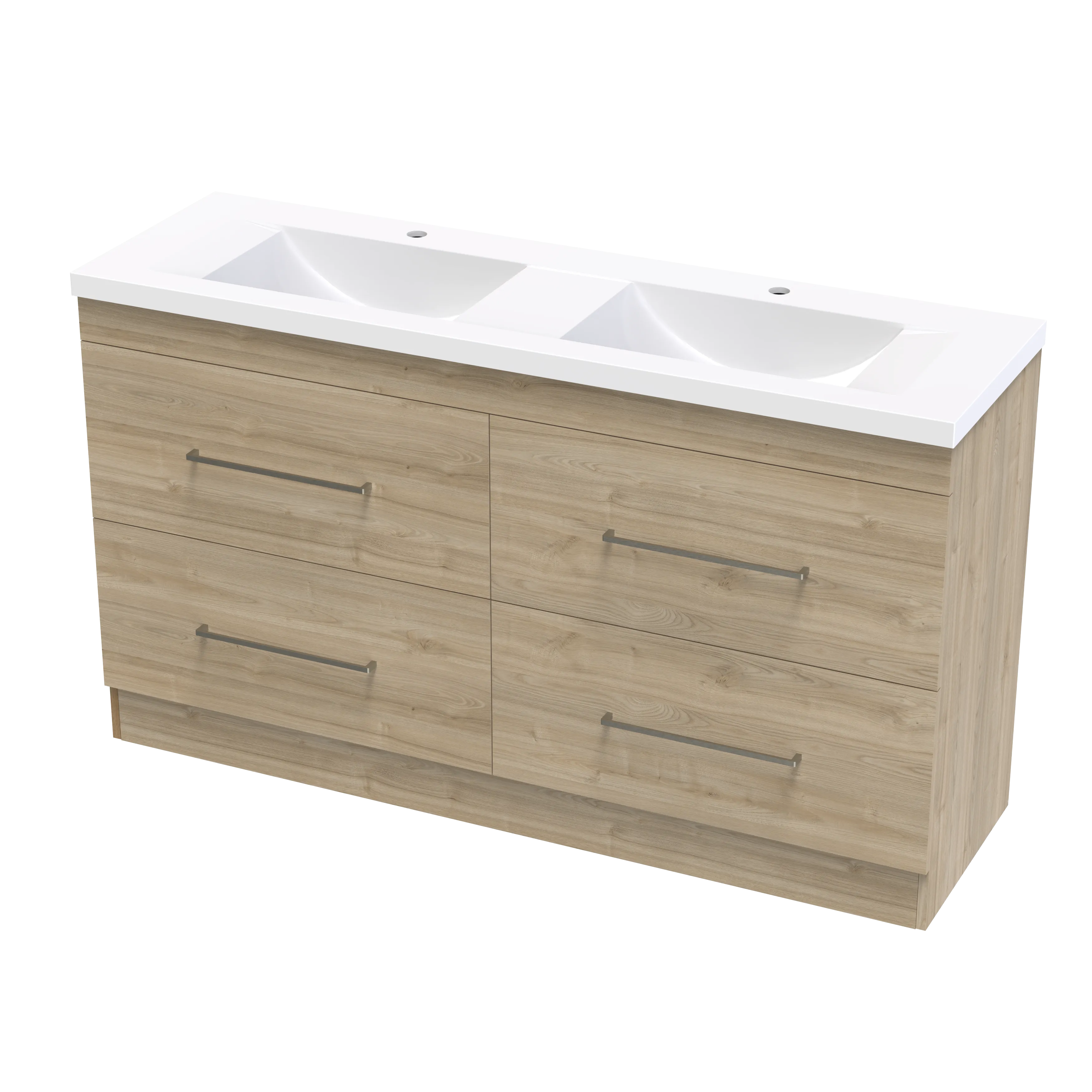 Cashmere Norfolk 1500 Double Bowl Double Drawer Floor Vanity