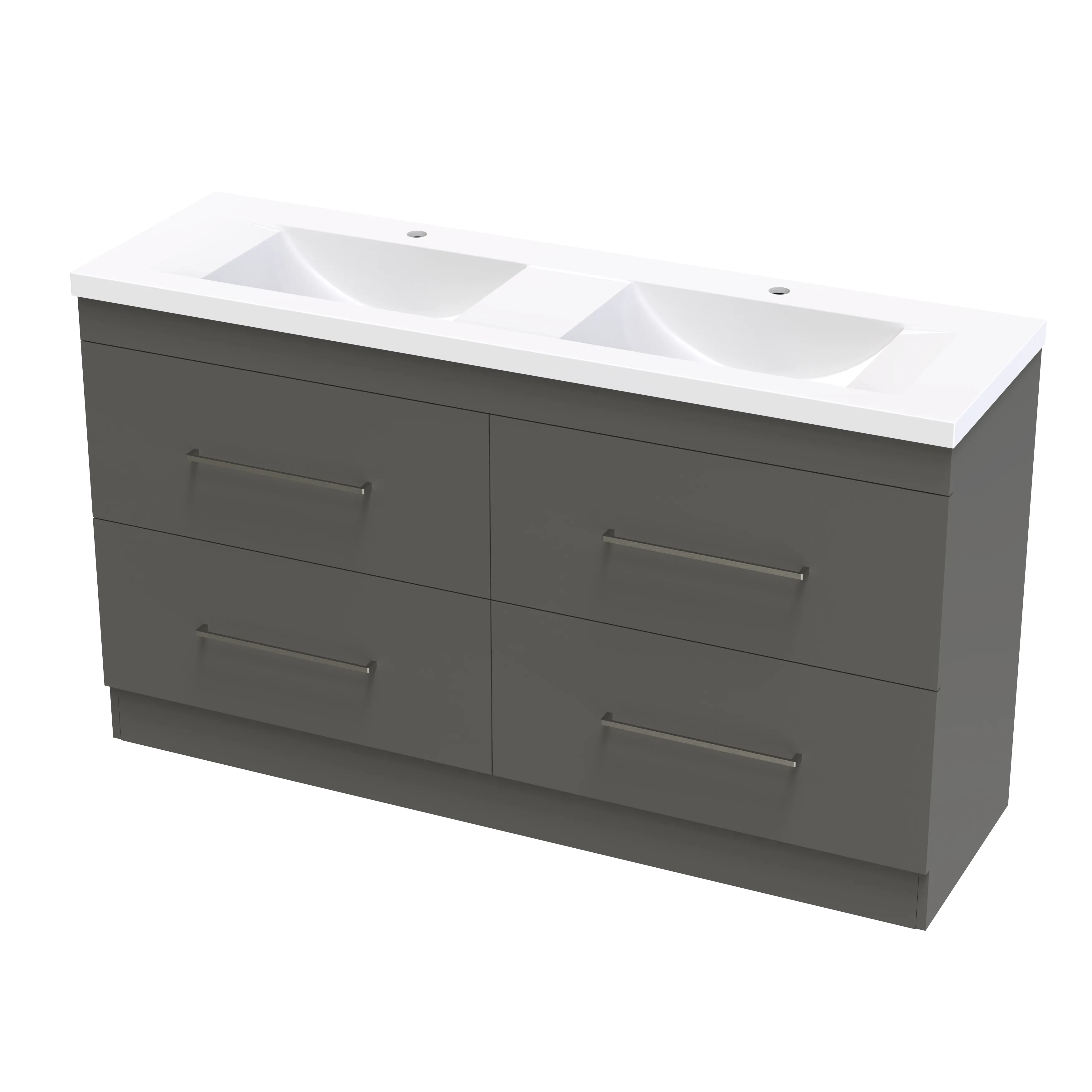 Cashmere Norfolk 1500 Double Bowl Double Drawer Floor Vanity