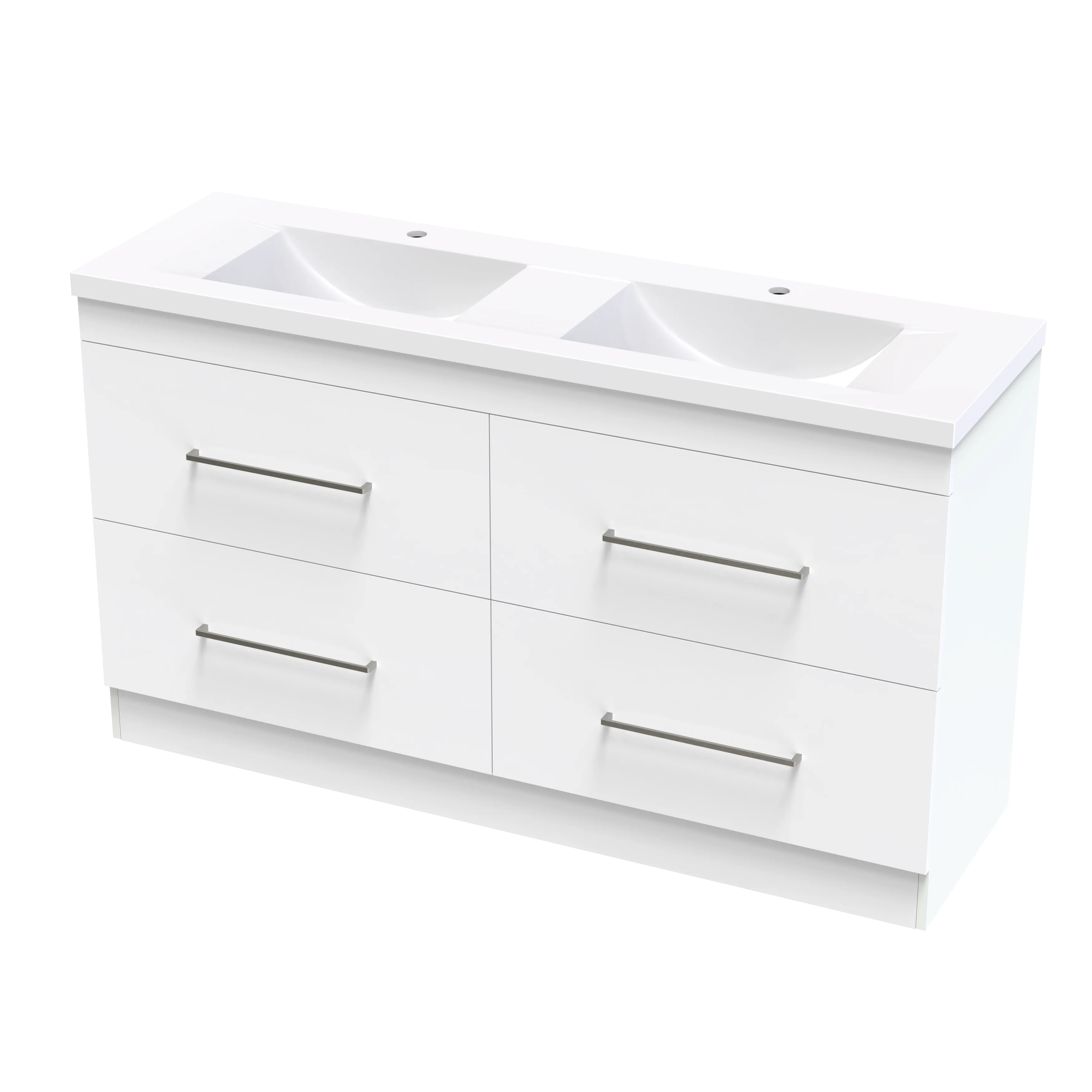 Cashmere Norfolk 1500 Double Bowl Double Drawer Floor Vanity