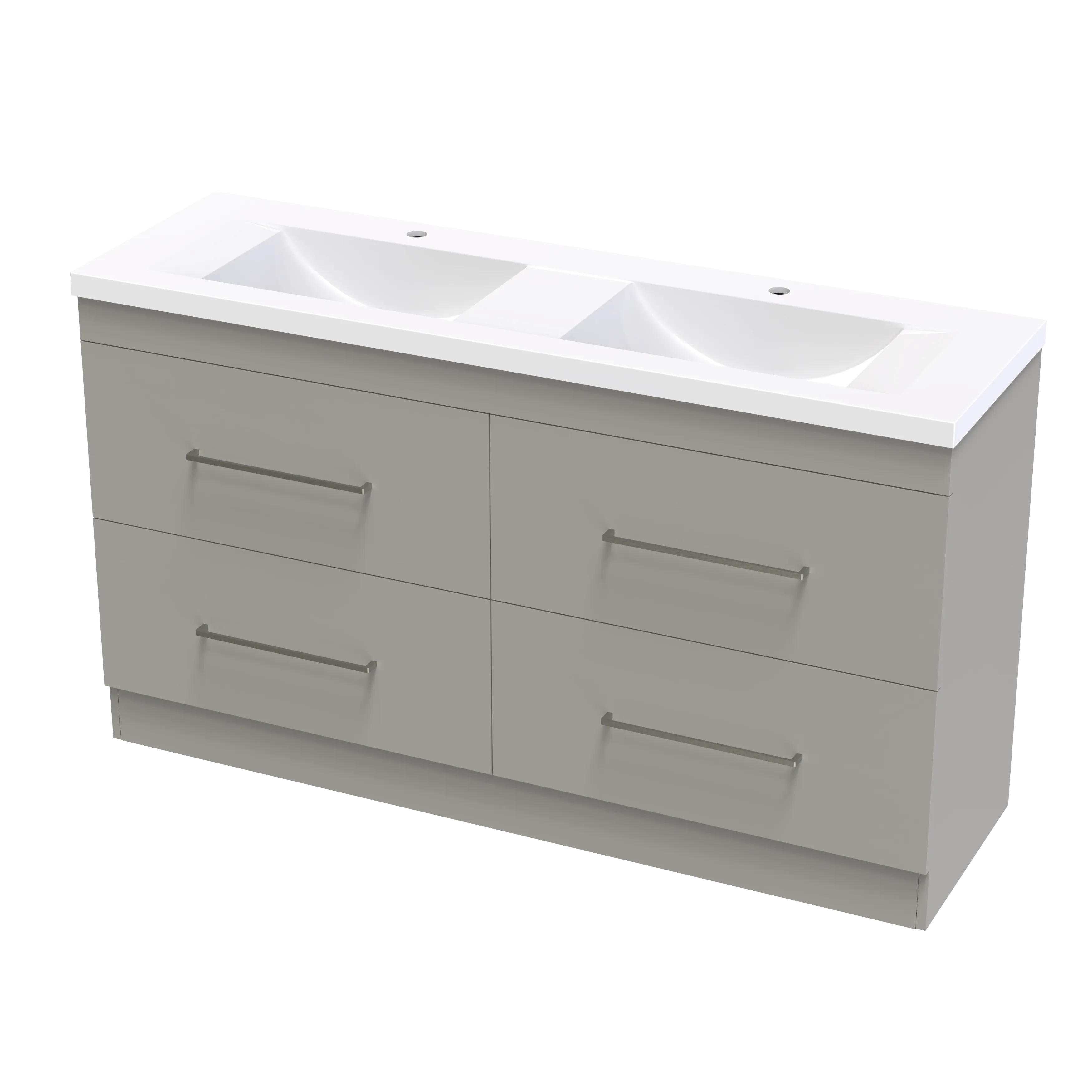Cashmere Norfolk 1500 Double Bowl Double Drawer Floor Vanity