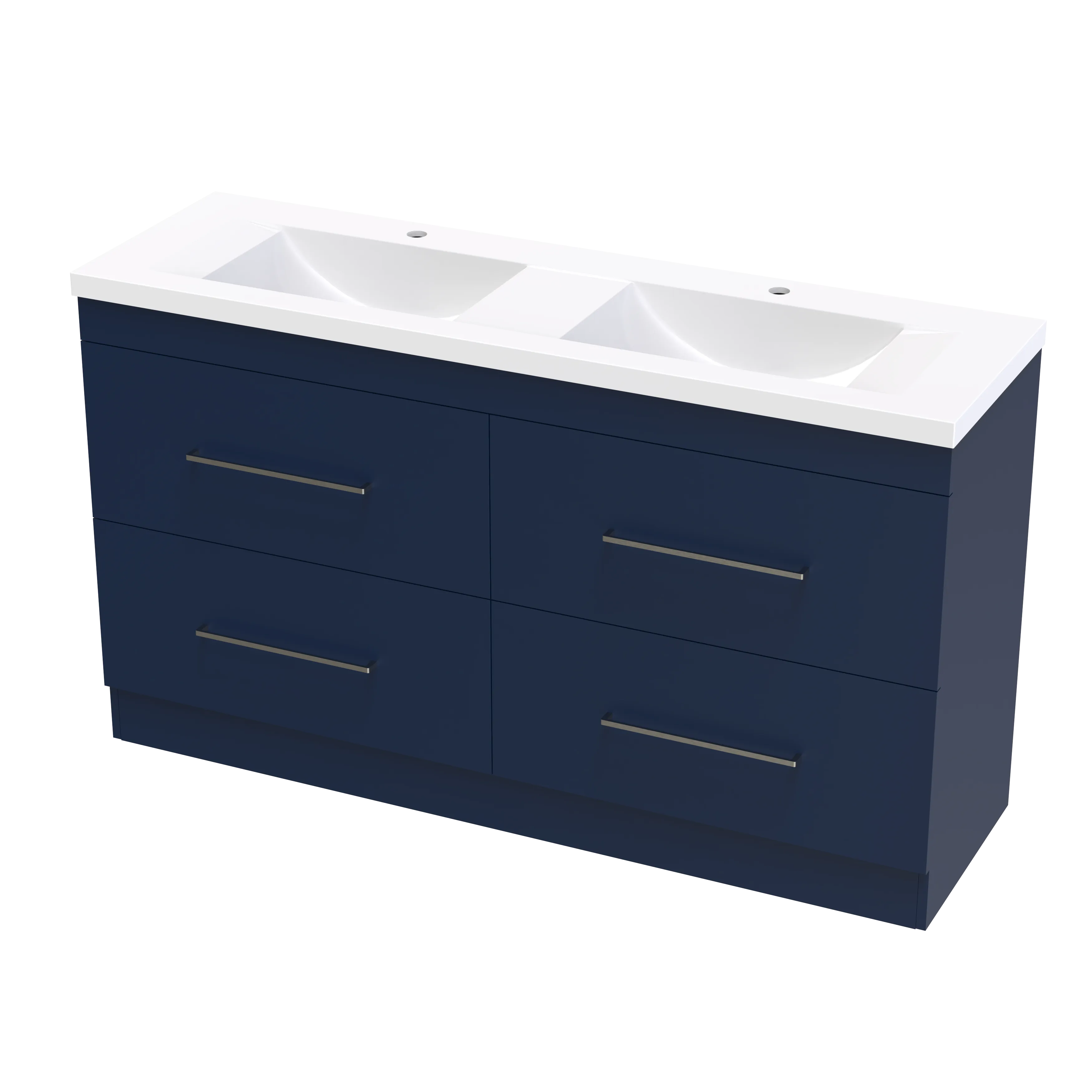 Cashmere Norfolk 1500 Double Bowl Double Drawer Floor Vanity