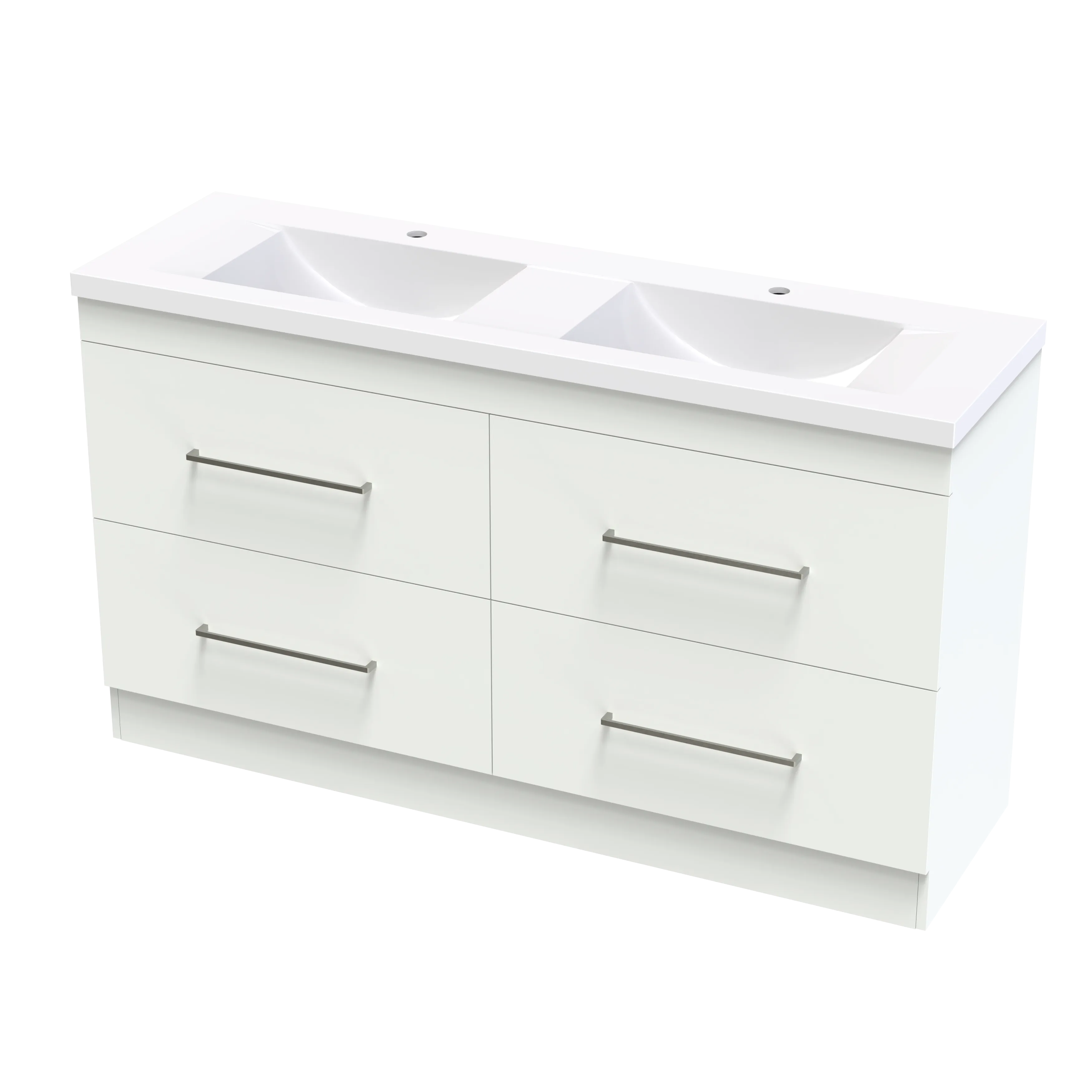 Cashmere Norfolk 1500 Double Bowl Double Drawer Floor Vanity