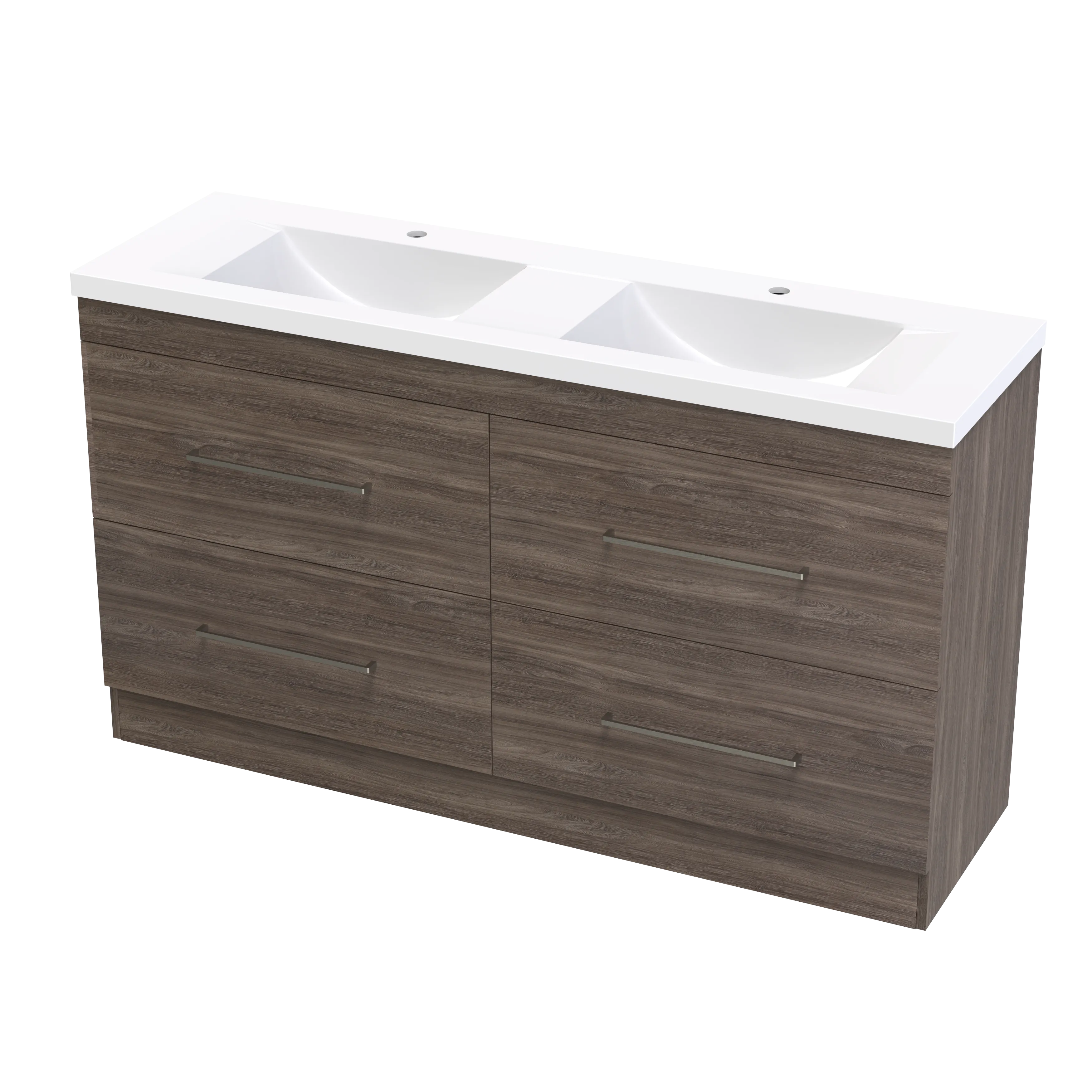 Cashmere Norfolk 1500 Double Bowl Double Drawer Floor Vanity