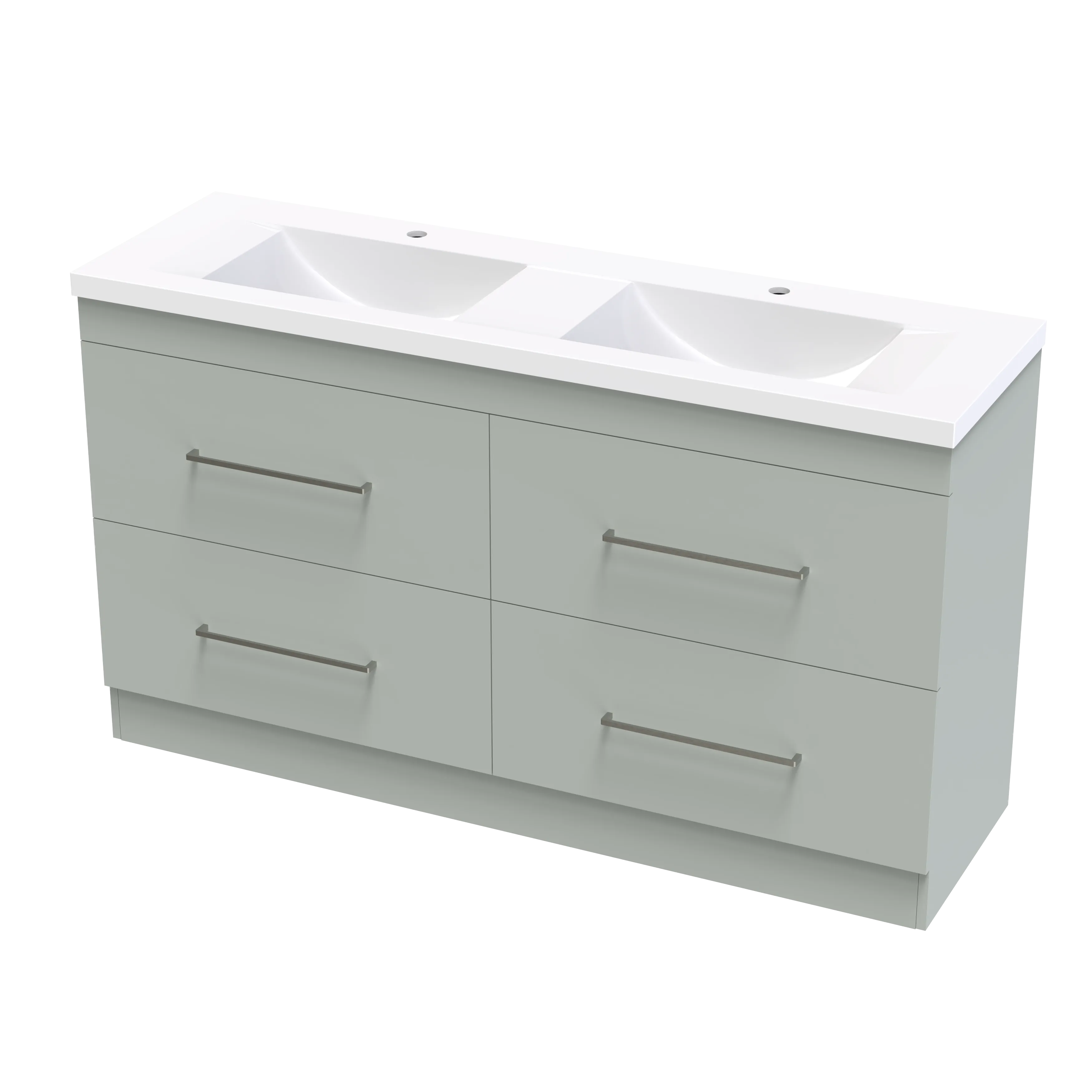 Cashmere Norfolk 1500 Double Bowl Double Drawer Floor Vanity
