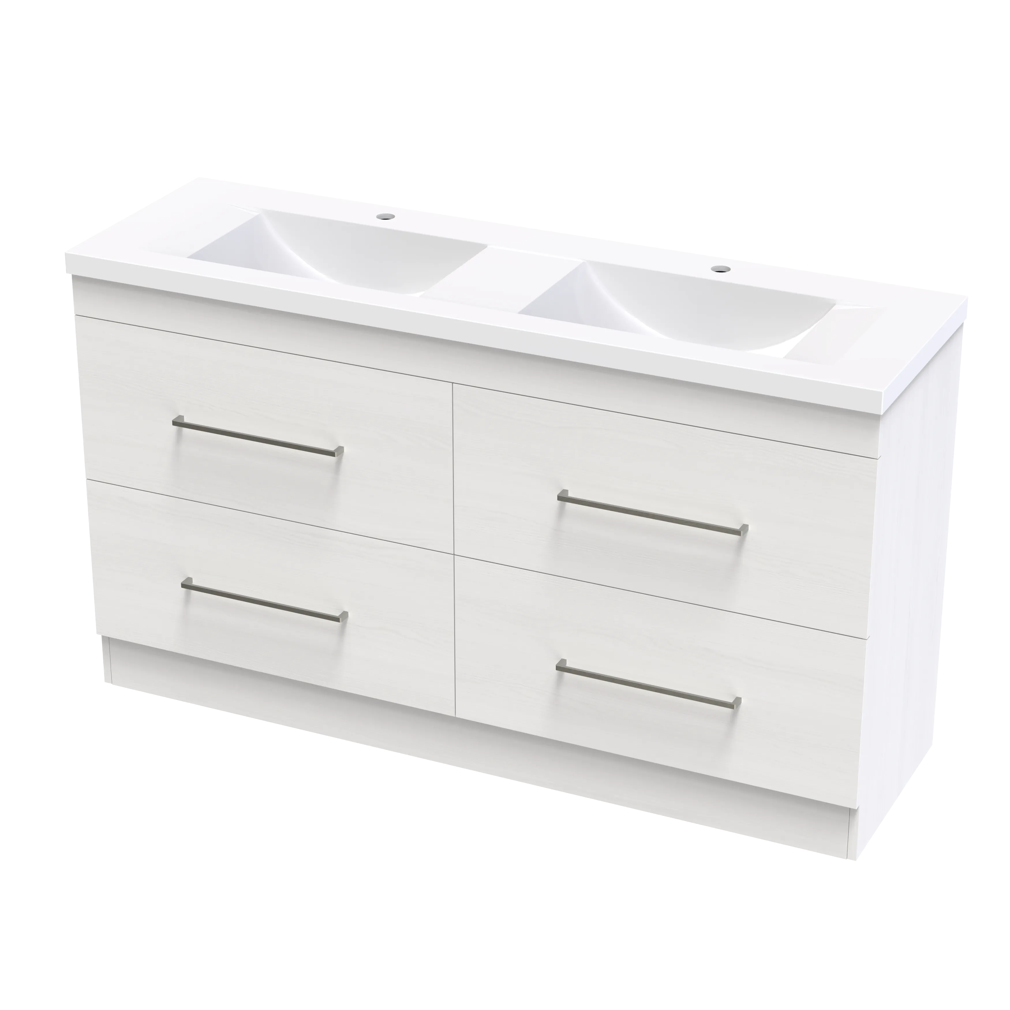 Cashmere Norfolk 1500 Double Bowl Double Drawer Floor Vanity