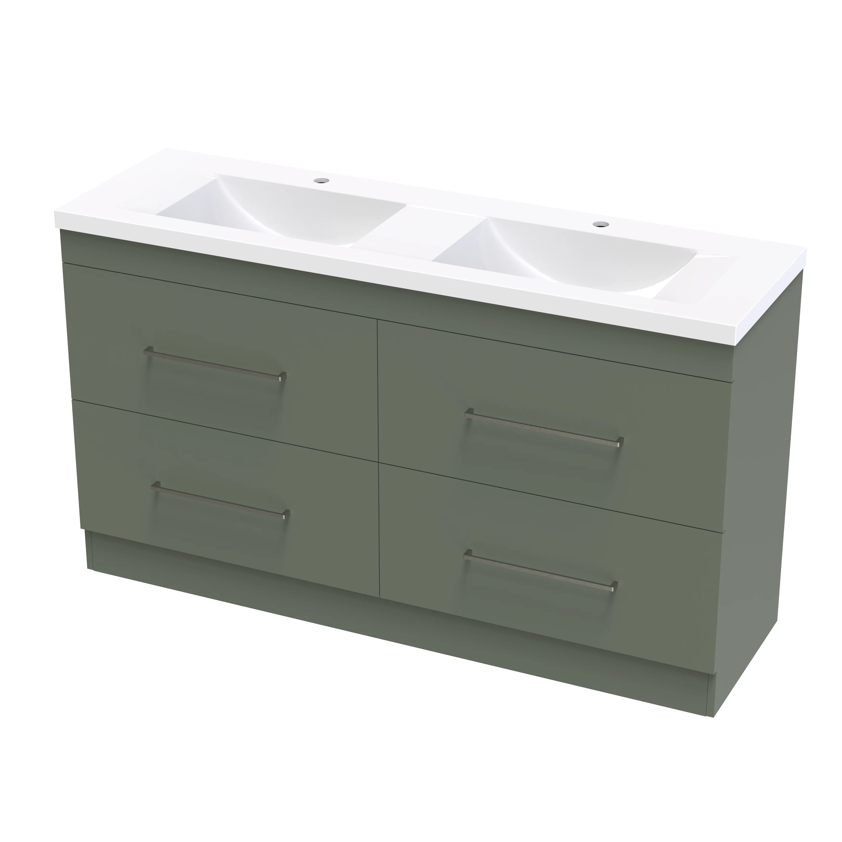 Cashmere Norfolk 1500 Double Bowl Double Drawer Floor Vanity