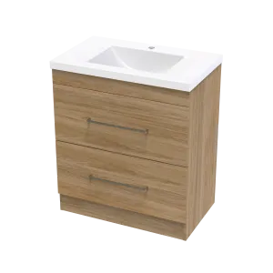 Cashmere Norfolk 750 Double Drawer Floor Vanity