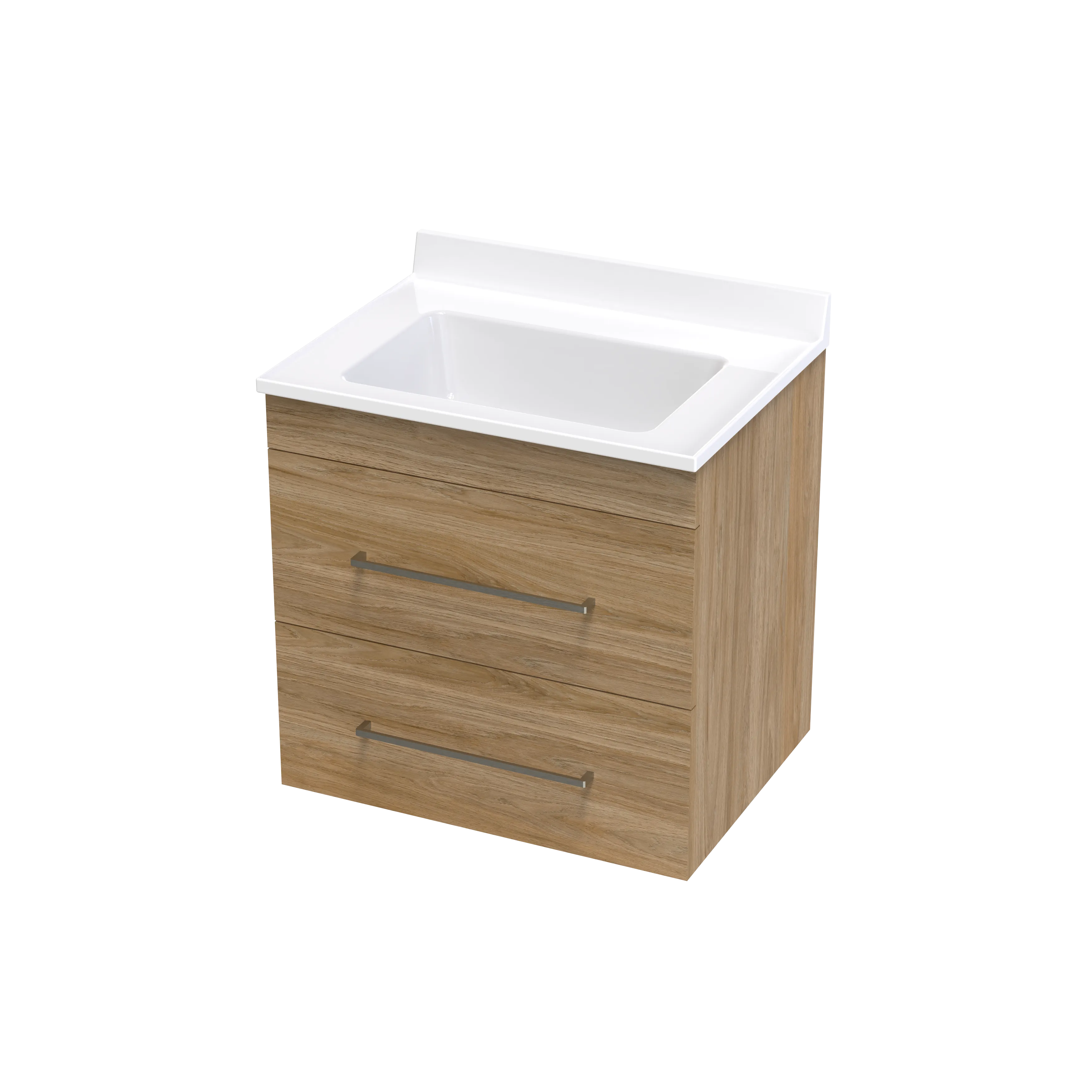 Cashmere Statesman 600 Double Drawer Wall Vanity