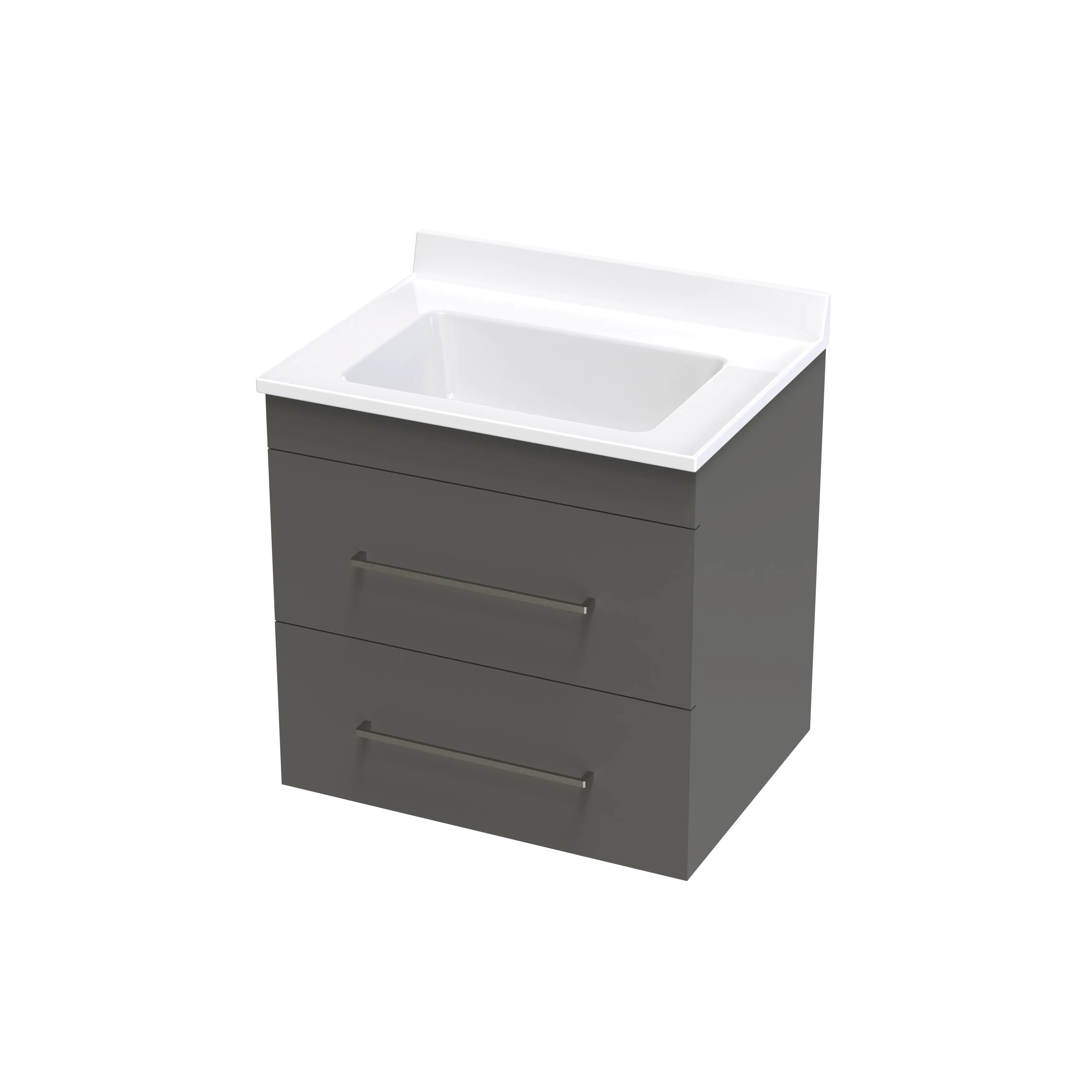 Cashmere Statesman 600 Double Drawer Wall Vanity