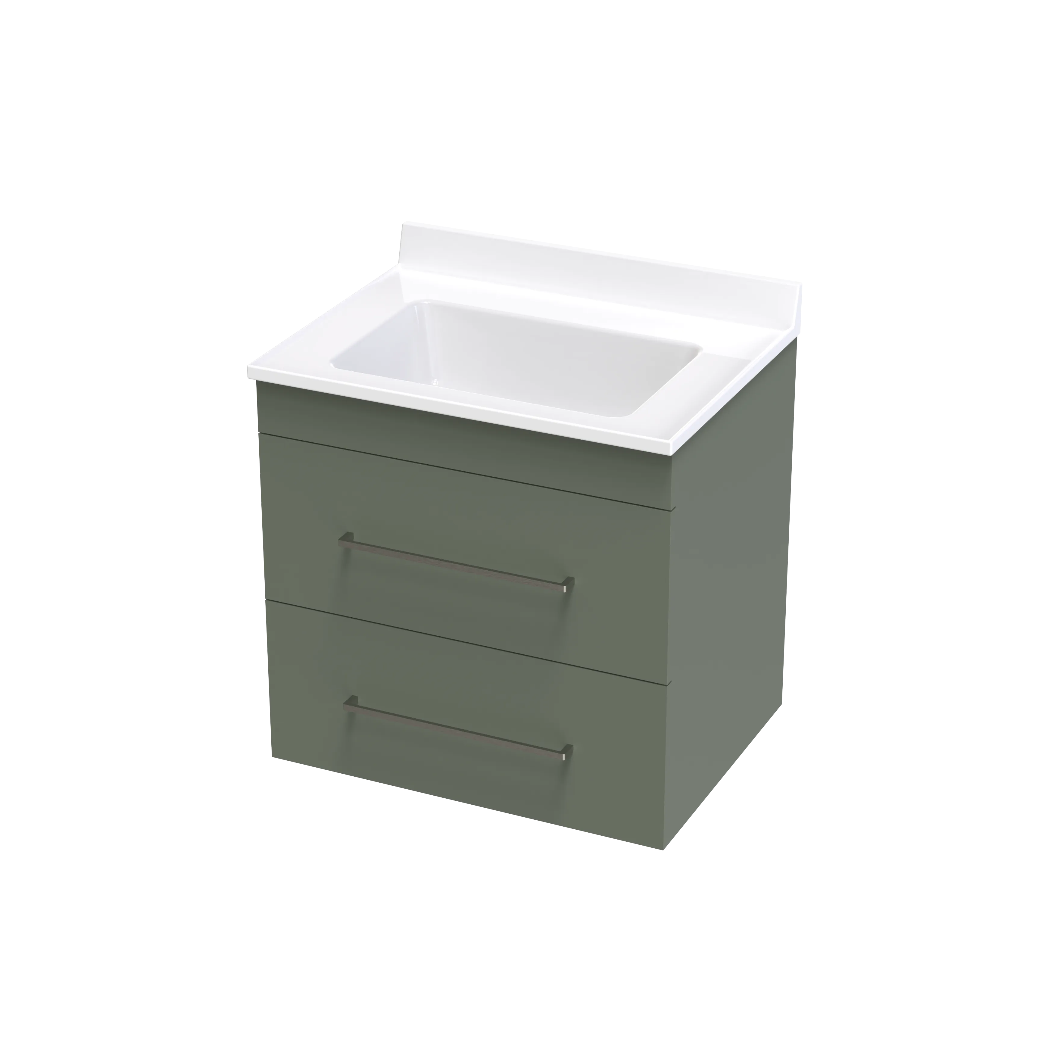 Cashmere Statesman 600 Double Drawer Wall Vanity