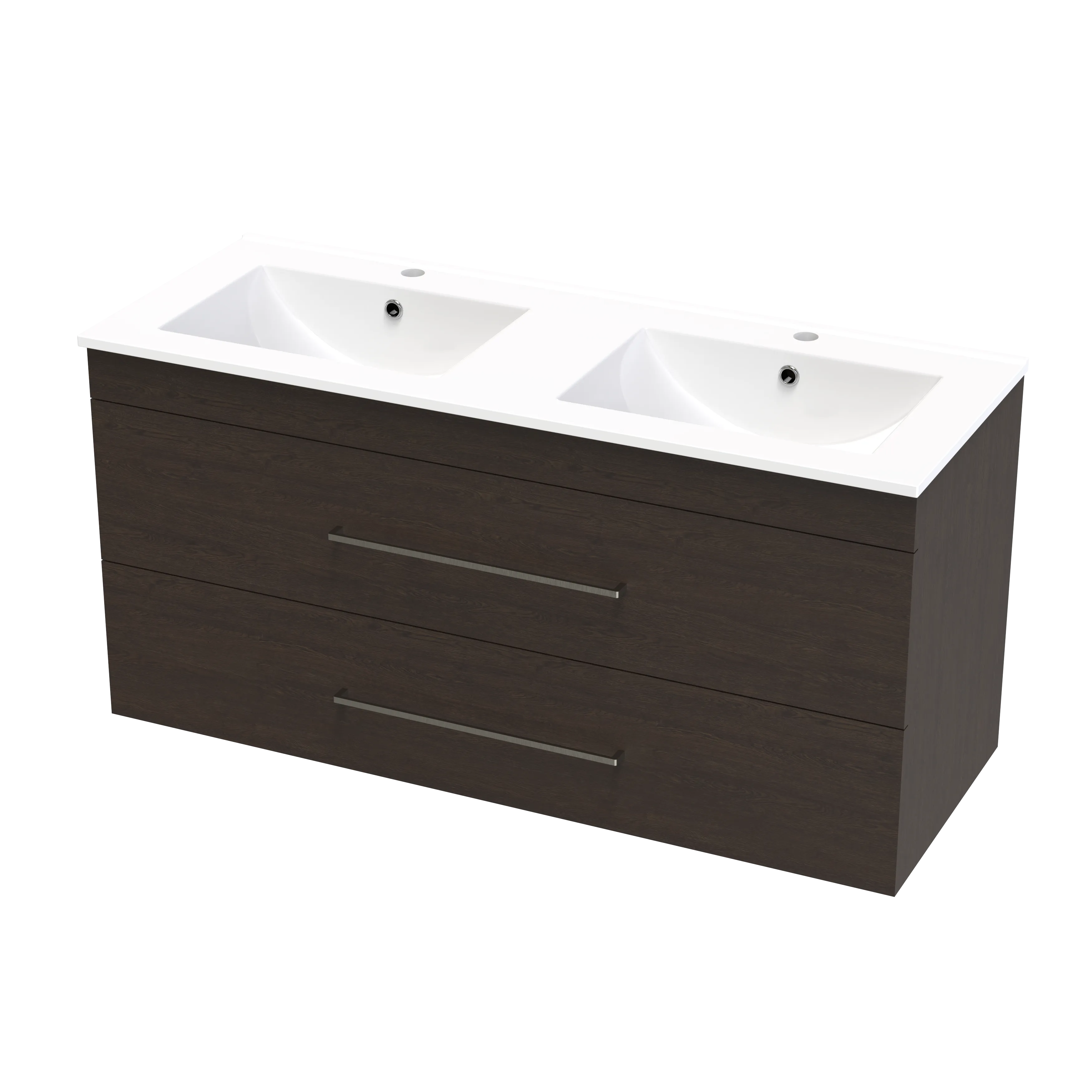 Cashmere Valley 1200 Double Bowl Double Drawer Wall Vanity