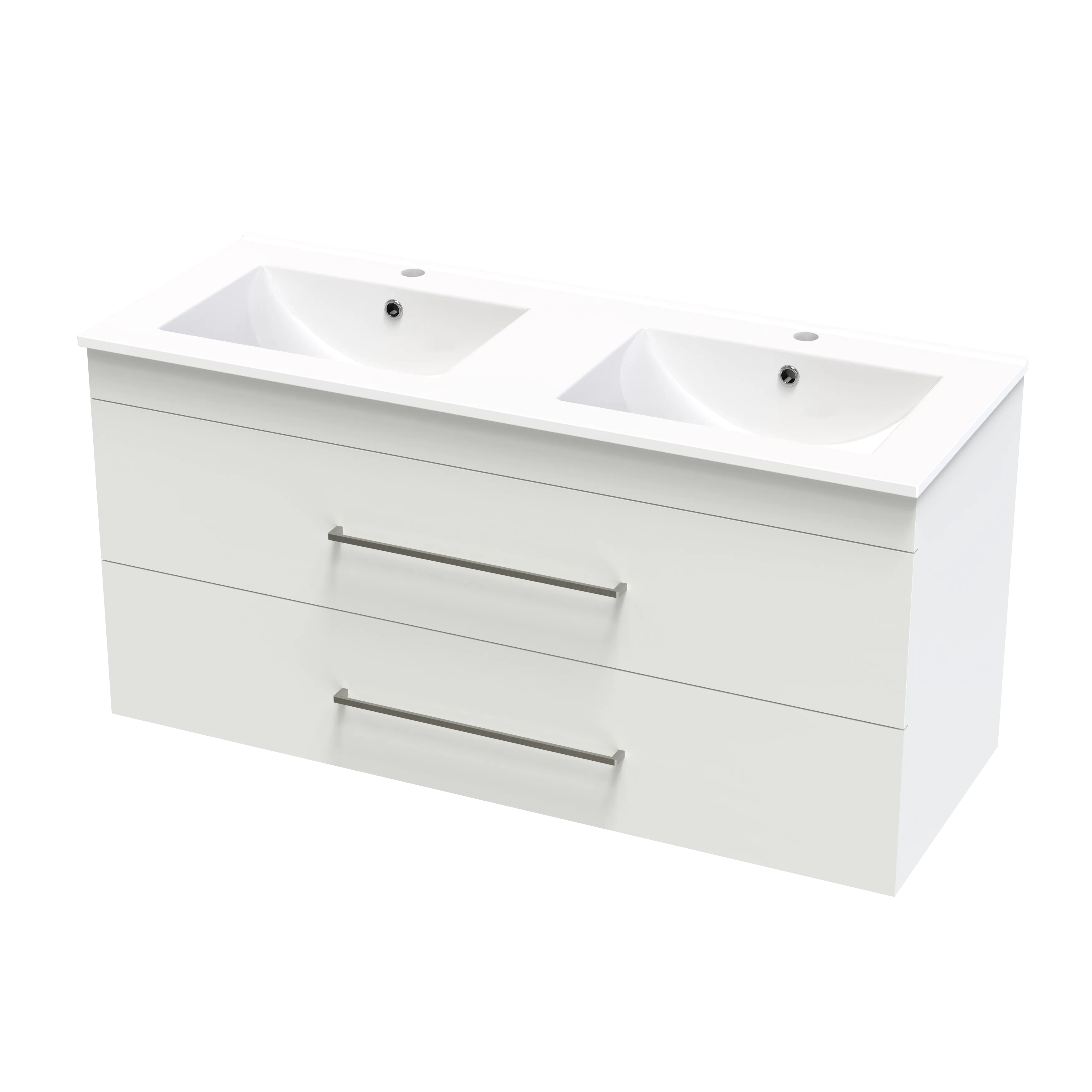 Cashmere Valley 1200 Double Bowl Double Drawer Wall Vanity