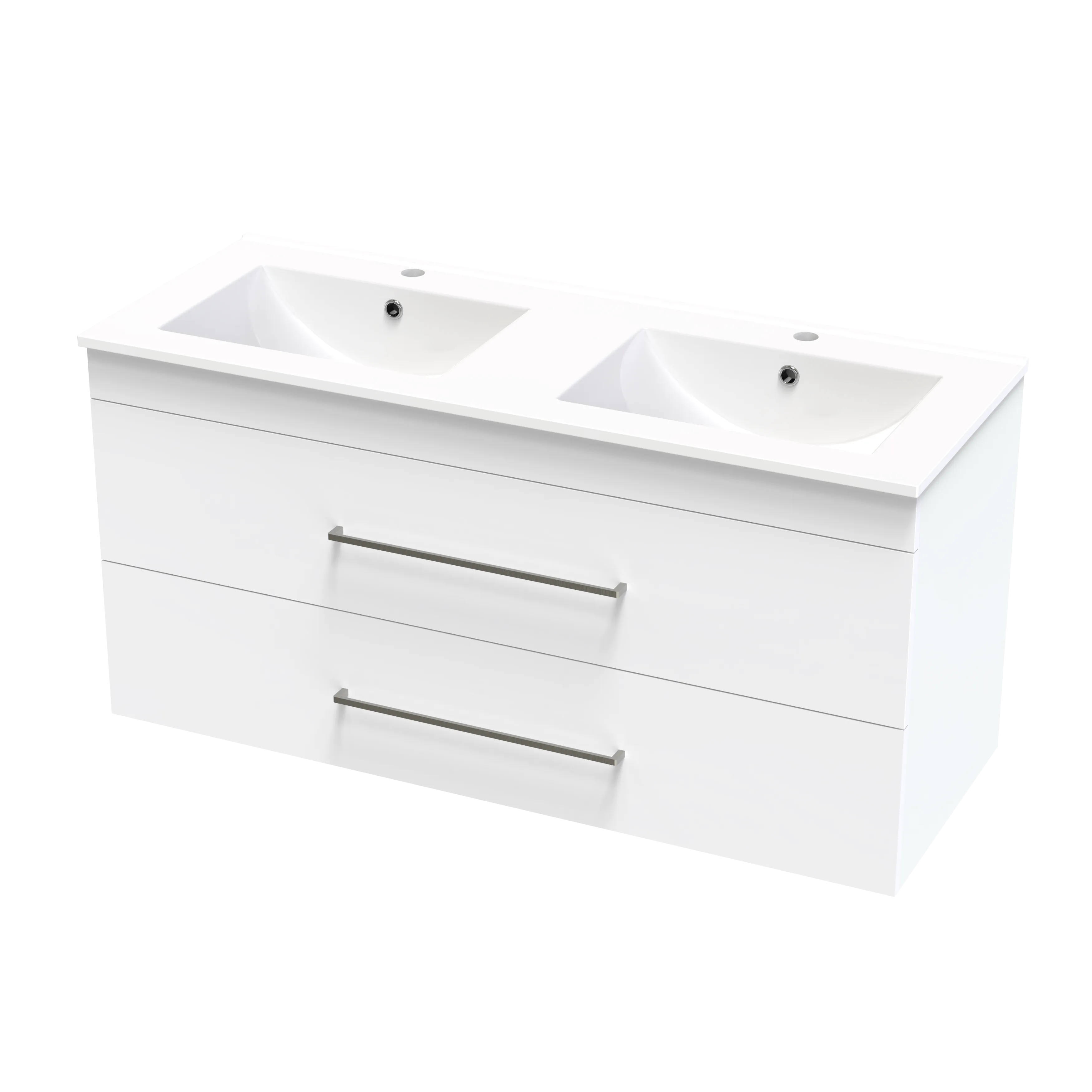 Cashmere Valley 1200 Double Bowl Double Drawer Wall Vanity