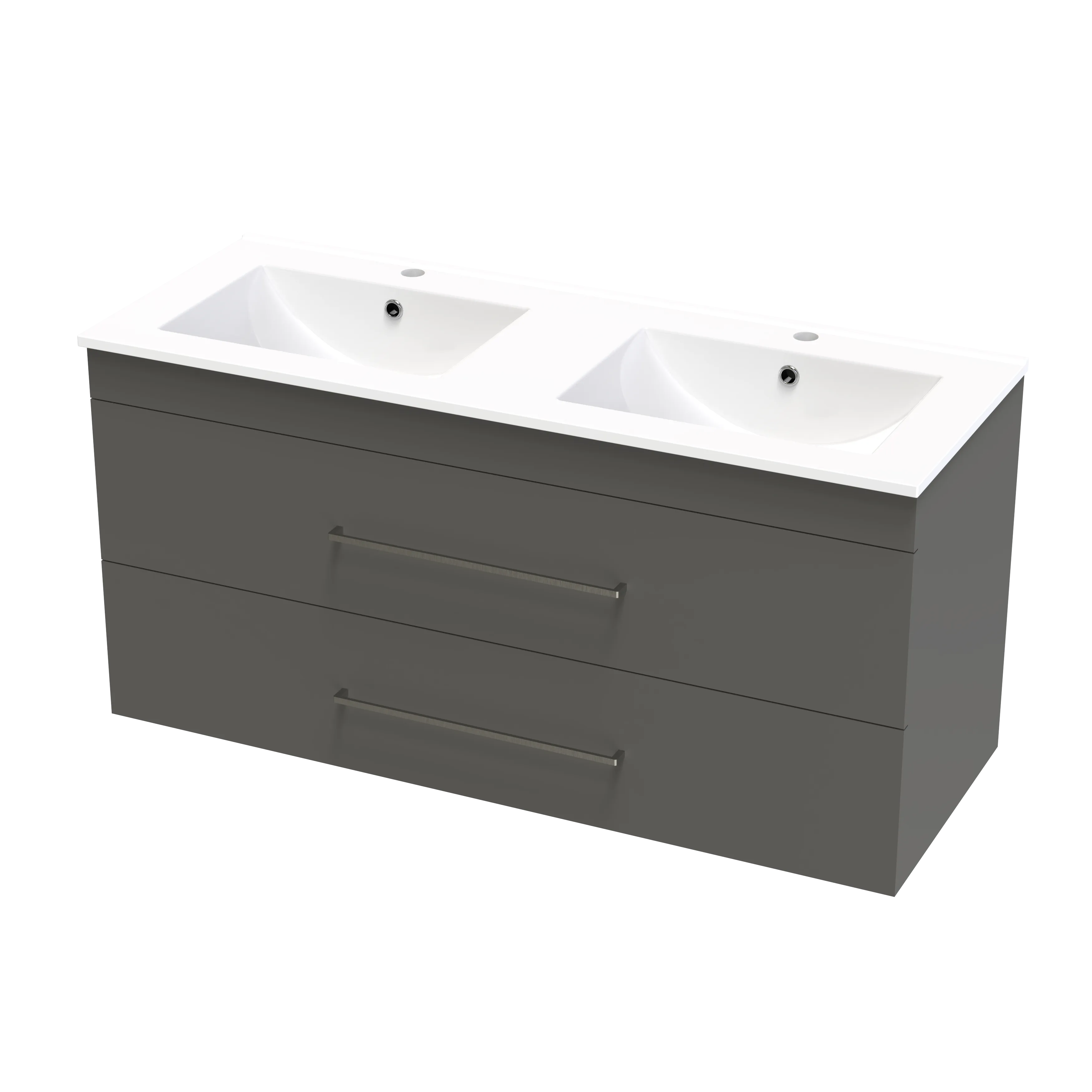 Cashmere Valley 1200 Double Bowl Double Drawer Wall Vanity