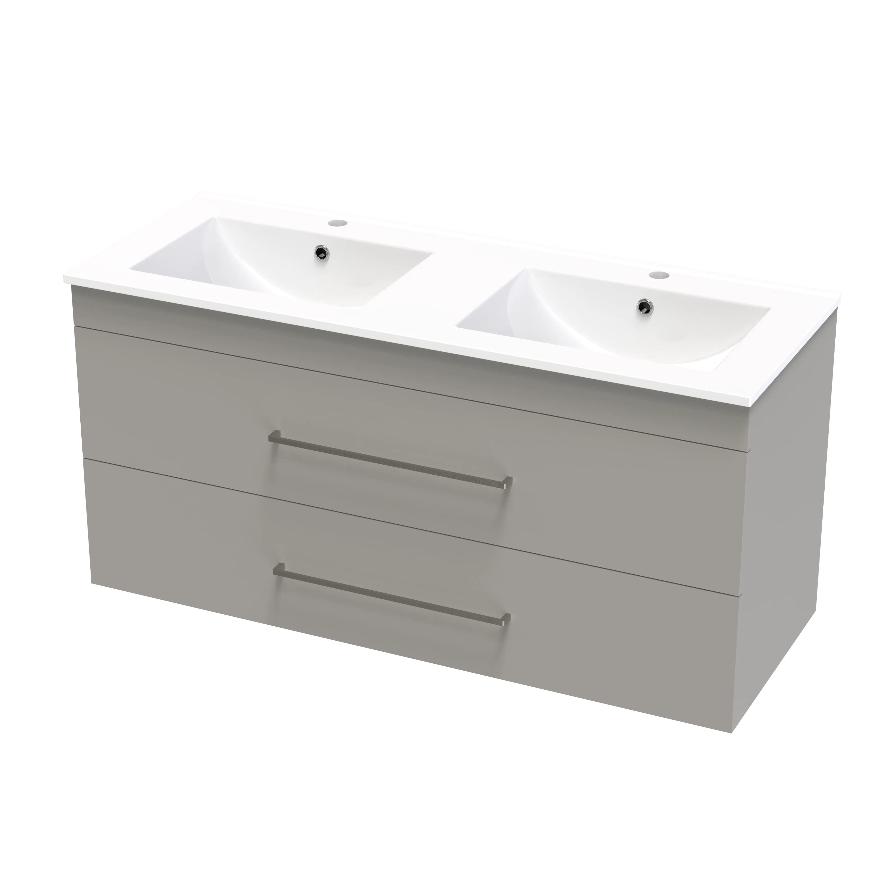 Cashmere Valley 1200 Double Bowl Double Drawer Wall Vanity
