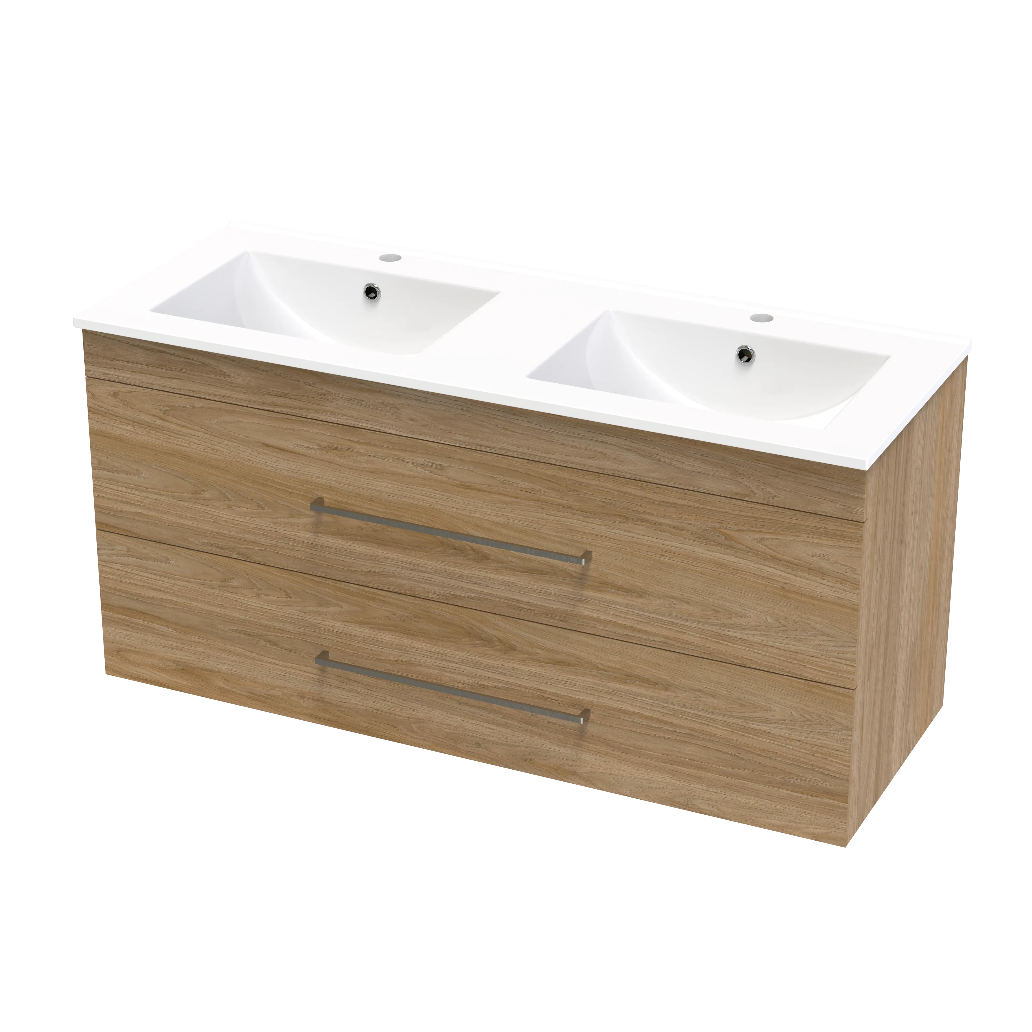 Cashmere Valley 1200 Double Bowl Double Drawer Wall Vanity