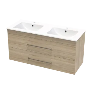 Cashmere Valley 1200 Double Bowl Double Drawer Wall Vanity